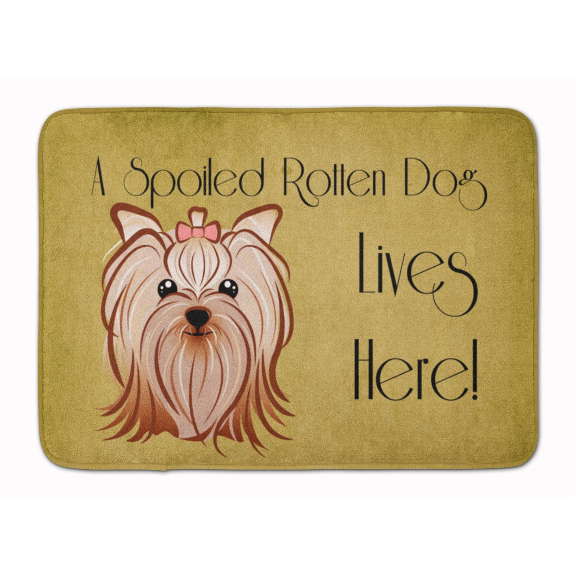 'Caroline'S Treasures Yorkie Yorkishire Terrier Spoiled Dog Floor Mat, 19'''' X 27'''', Multicolor''