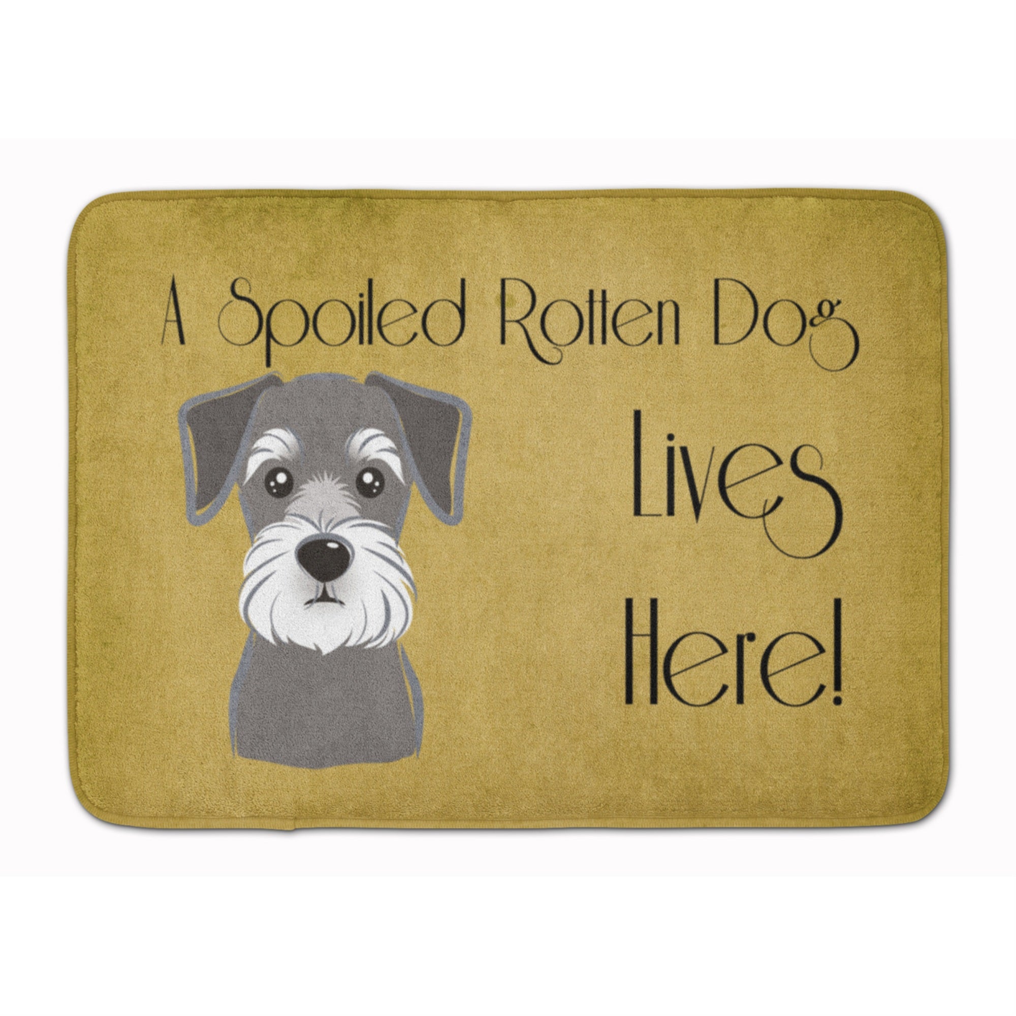 'Caroline'S Treasures Schnauzer Spoiled Dog Lives Here Floor Mat, 19'''' X 27'''', Multicolor''