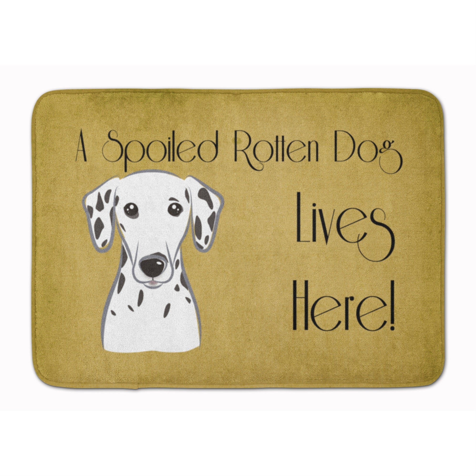 'Caroline'S Treasures Dalmatian Spoiled Dog Lives Here Floor Mat, 19'''' X 27'''', Multicolor''