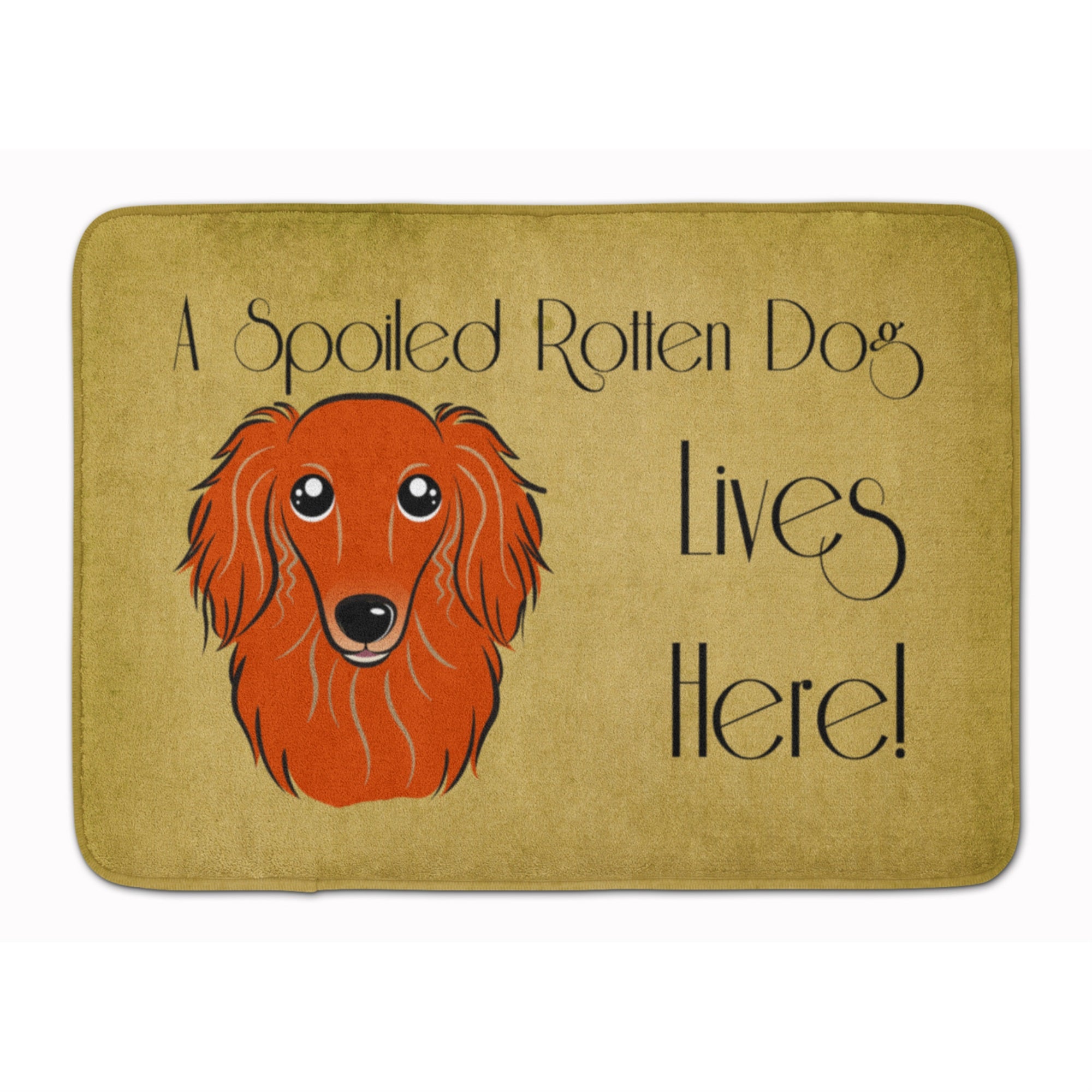 'Caroline'S Treasures Longhair Red Dachshund Spoiled Dog Floor Mat, 19'''' X 27'''', Multicolor''