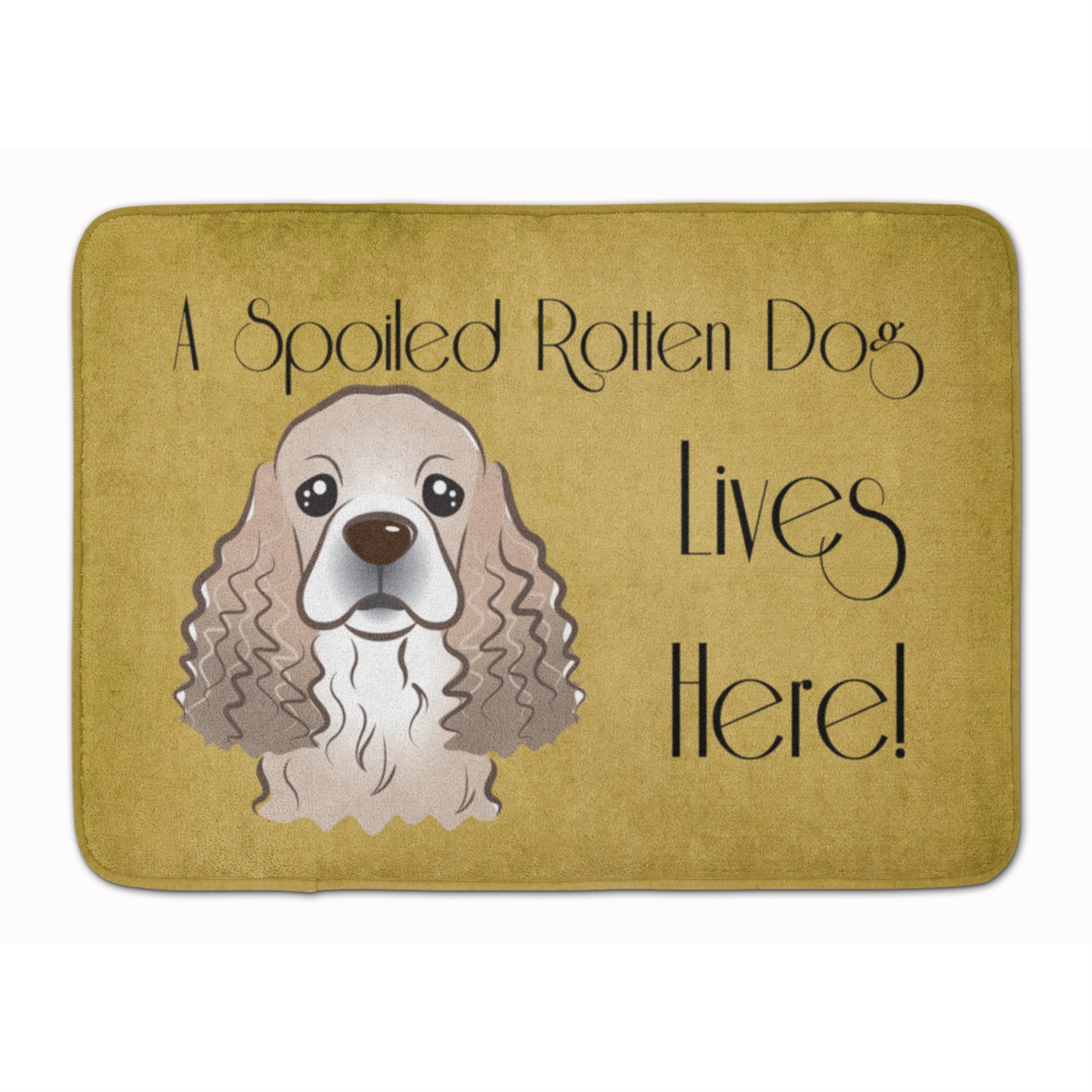 'Caroline'S Treasures Cocker Spaniel Spoiled Dog Lives Here Floor Mat, 19'''' X 27'''', Multicolor''