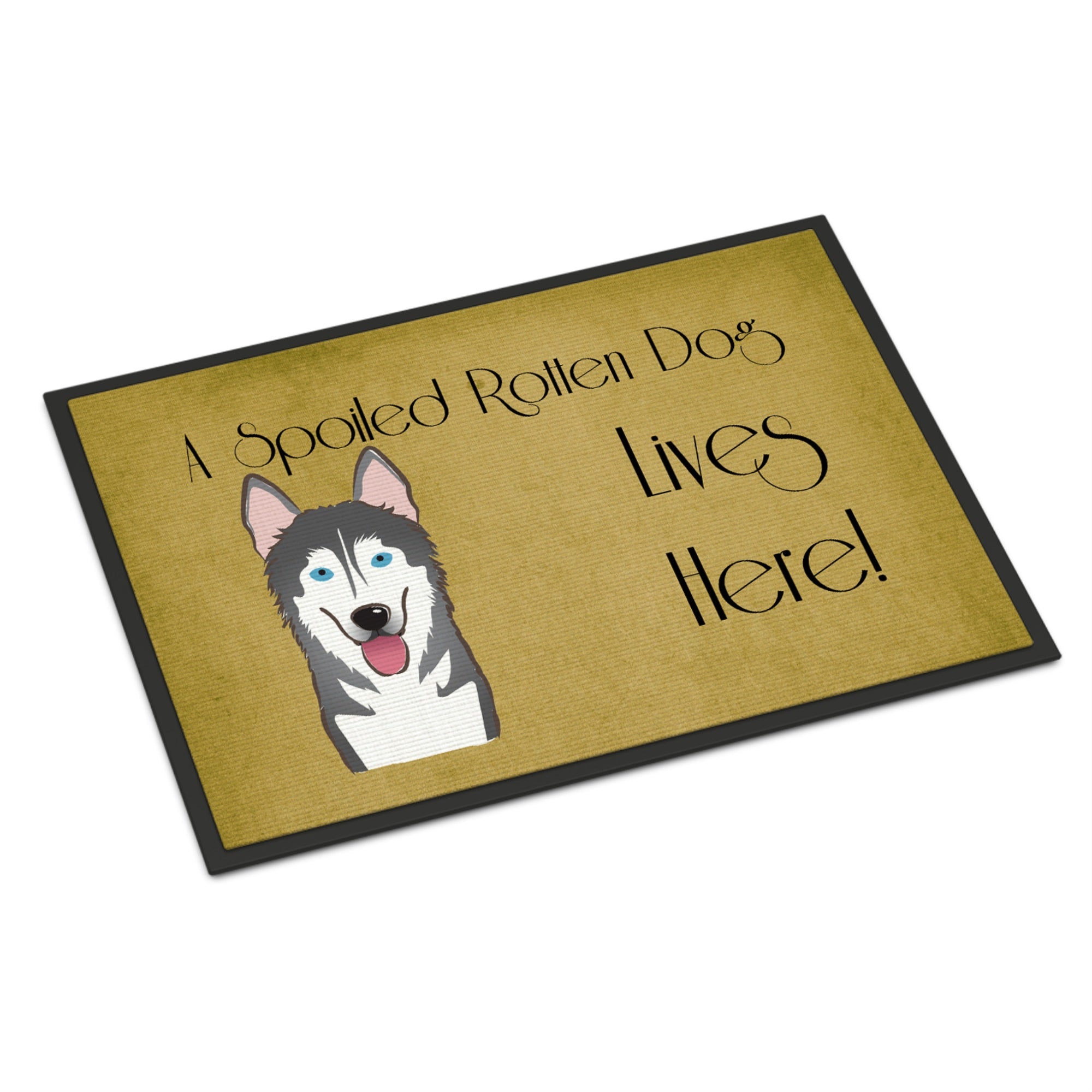 'Caroline'S Treasures Bb1466Jmat Alaskan Malamute Spoiled Dog Lives Here Indoor Or Outdoor Mat, 24 X 36'''', Multicolor''