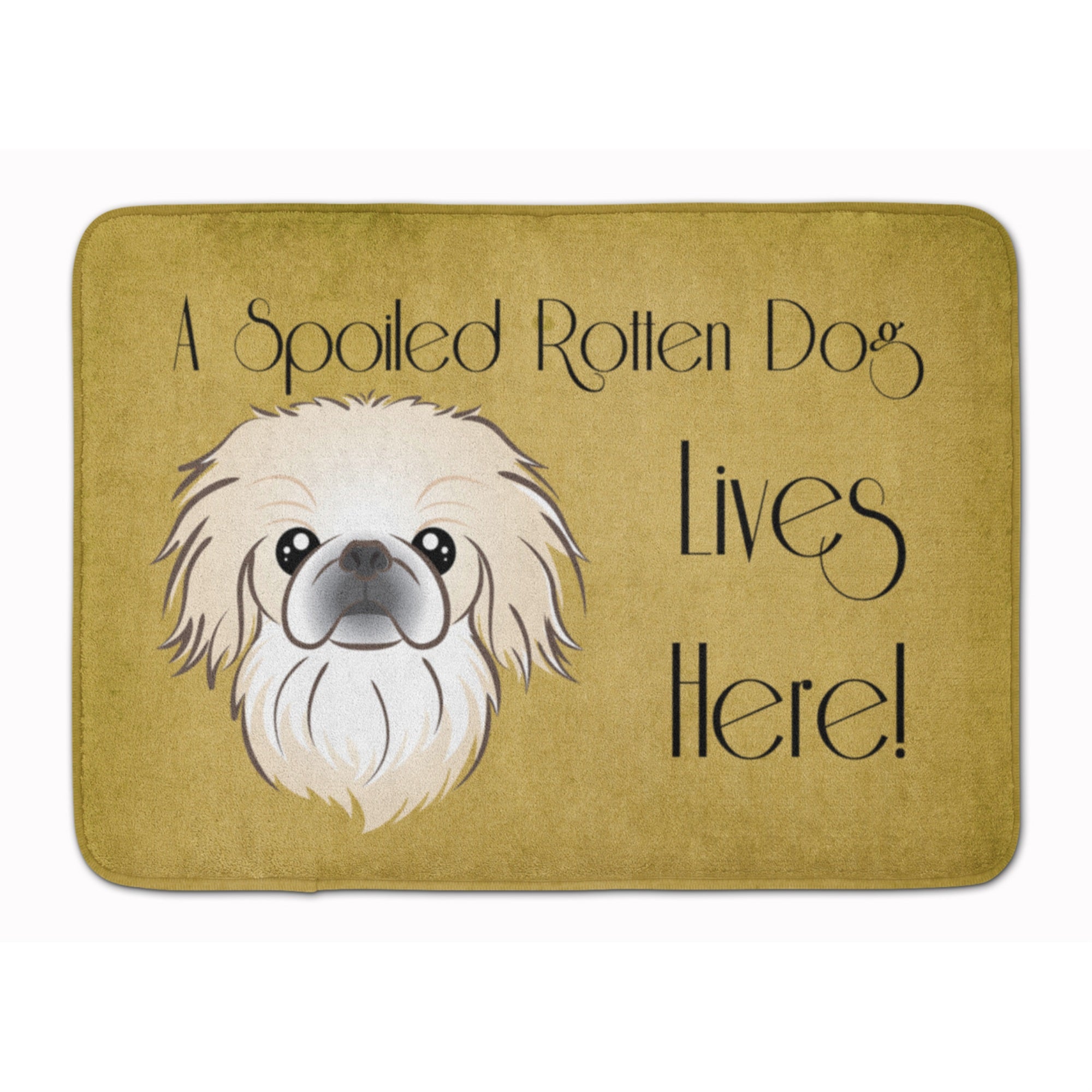 'Caroline'S Treasures Pekingese Spoiled Dog Lives Here Floor Mat, 19'''' X 27'''', Multicolor''
