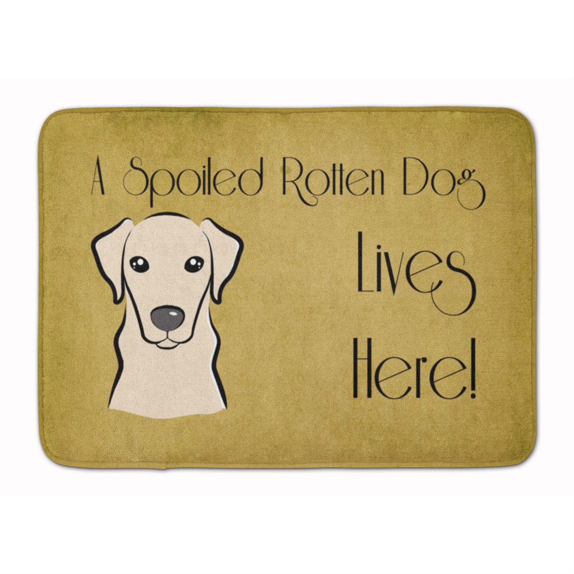 'Caroline'S Treasures Yellow Labrador Spoiled Dog Lives Here, 19'''' X 27'''', Multicolor''