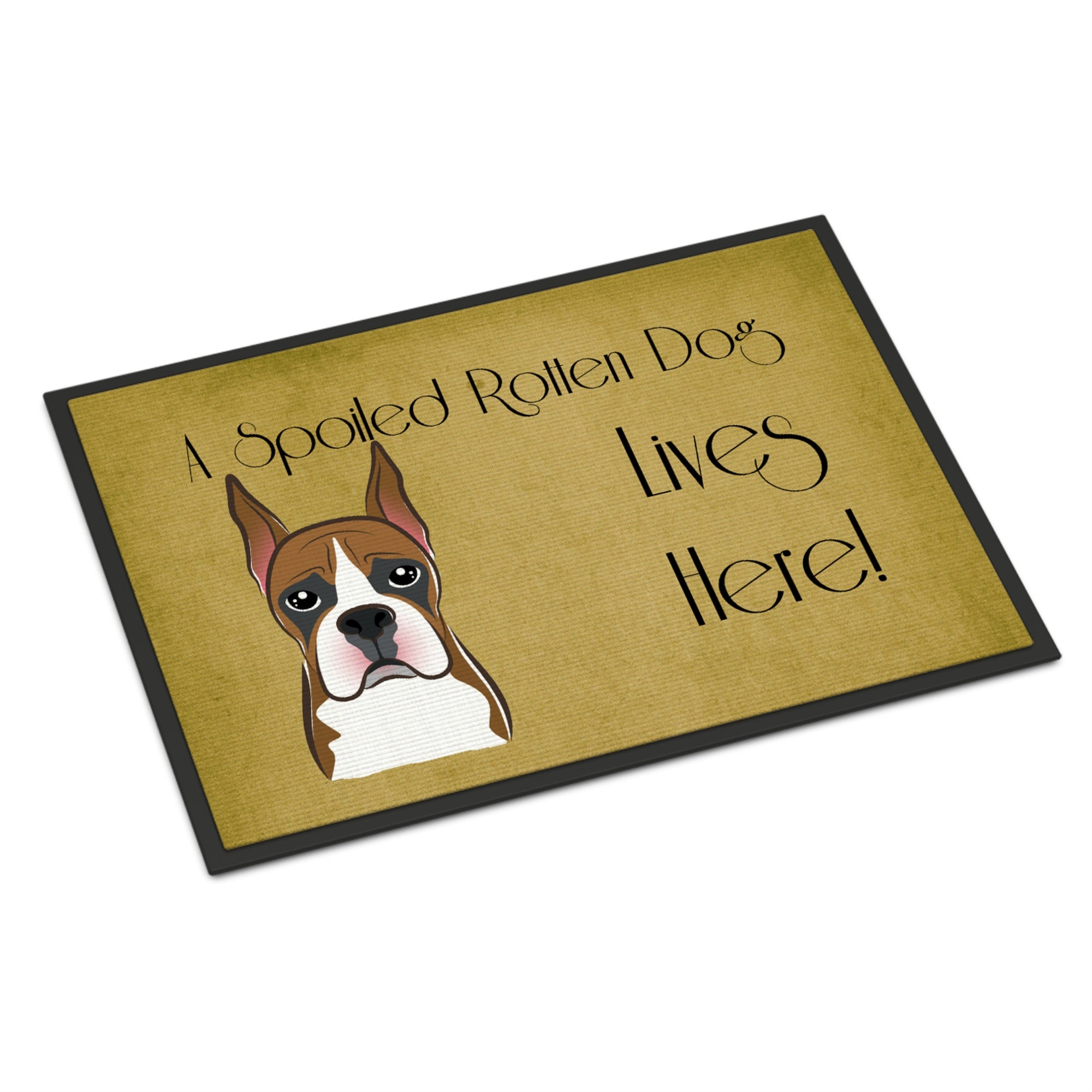'Caroline'S Treasures Bb1471Jmat Boxer Spoiled Dog Lives Here Indoor Or Outdoor Mat, 24 X 36'''', Multicolor''
