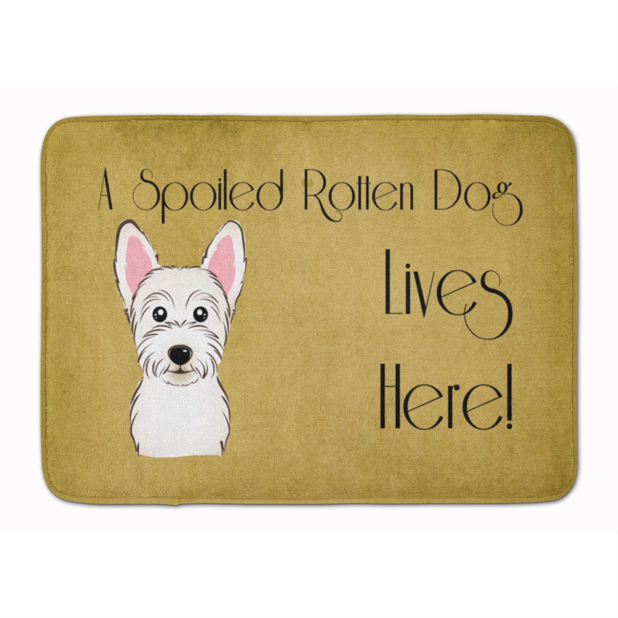 'Caroline'S Treasures Westie Spoiled Dog Lives Here Floor Mat, 19'''' X 27'''', Multicolor''