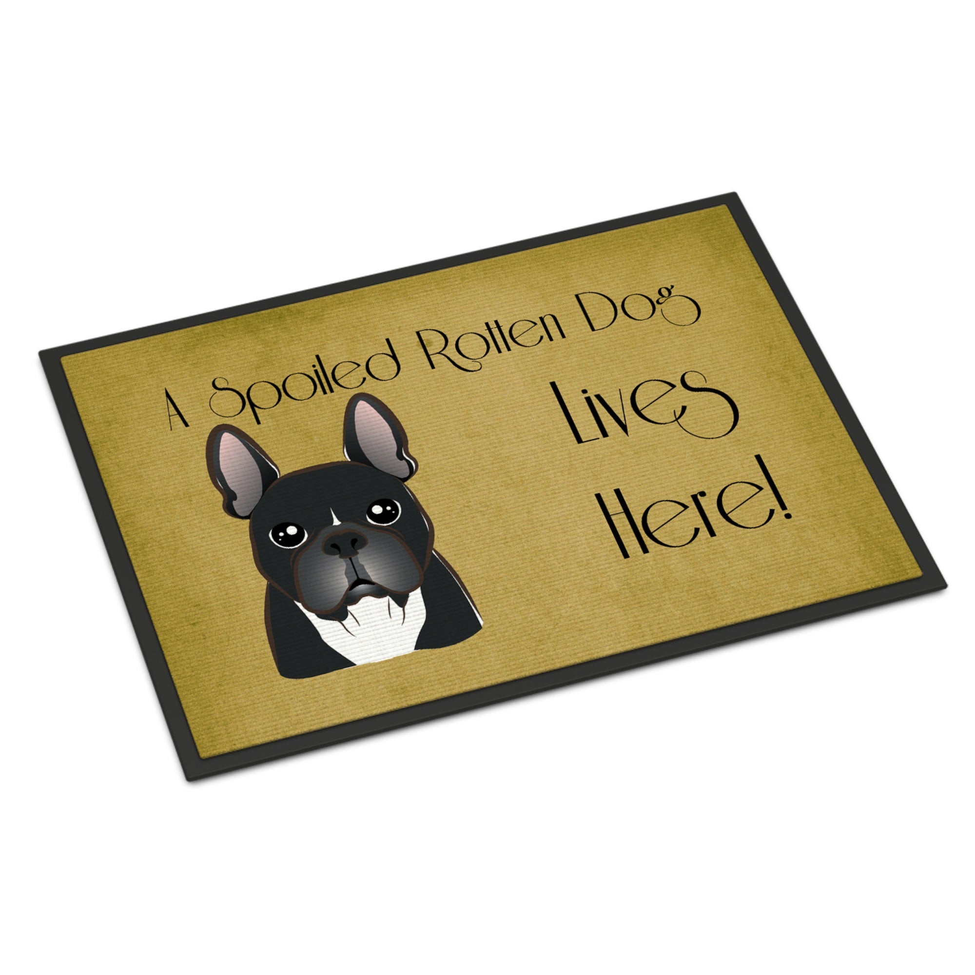 'Caroline'S Treasures Bb1475Jmat French Bulldog Spoiled Dog Lives Here Indoor Or Outdoor Mat, 24 X 36'''', Multicolor''