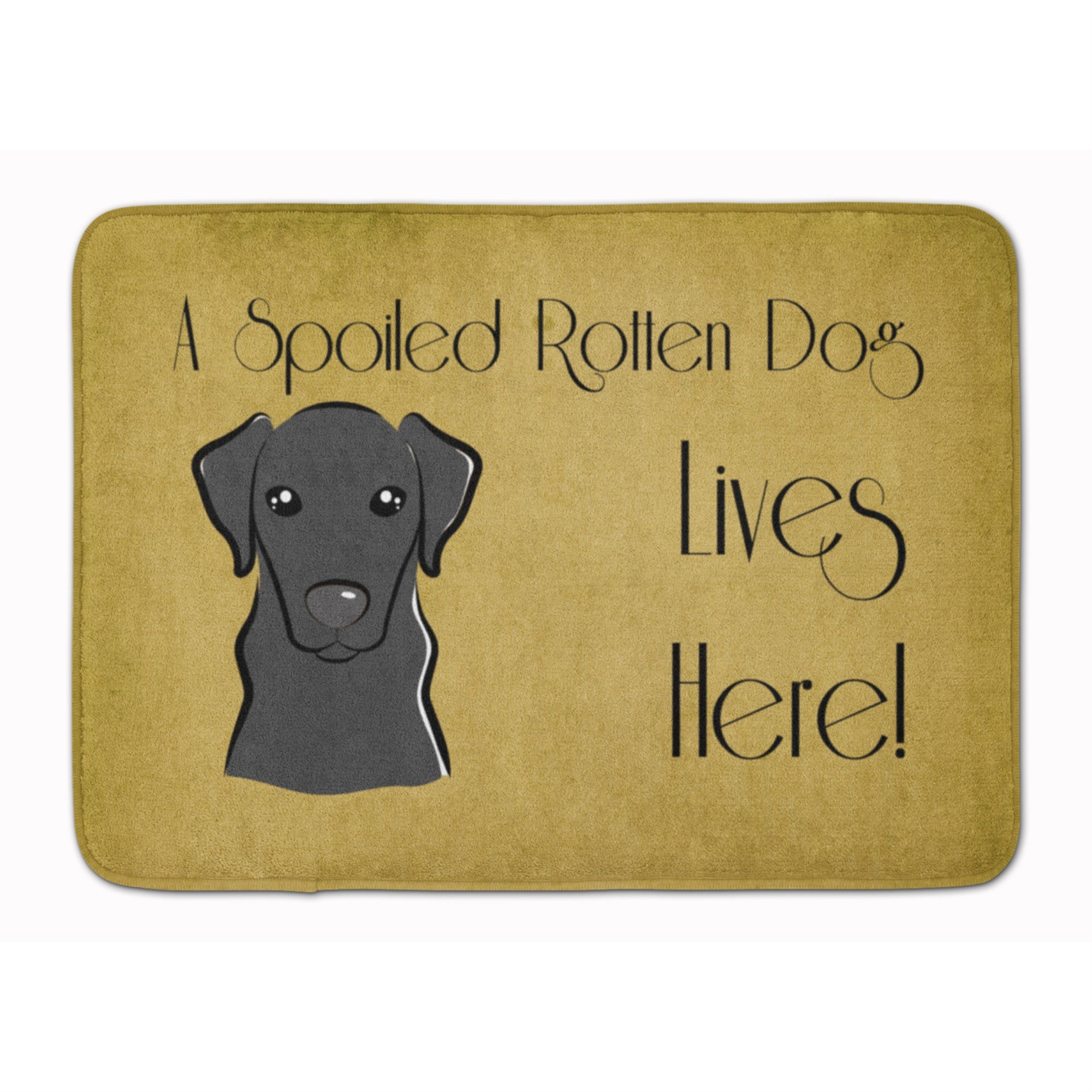 'Caroline'S Treasures Black Labrador Spoiled Dog Lives Here, 19'''' X 27'''', Multicolor''