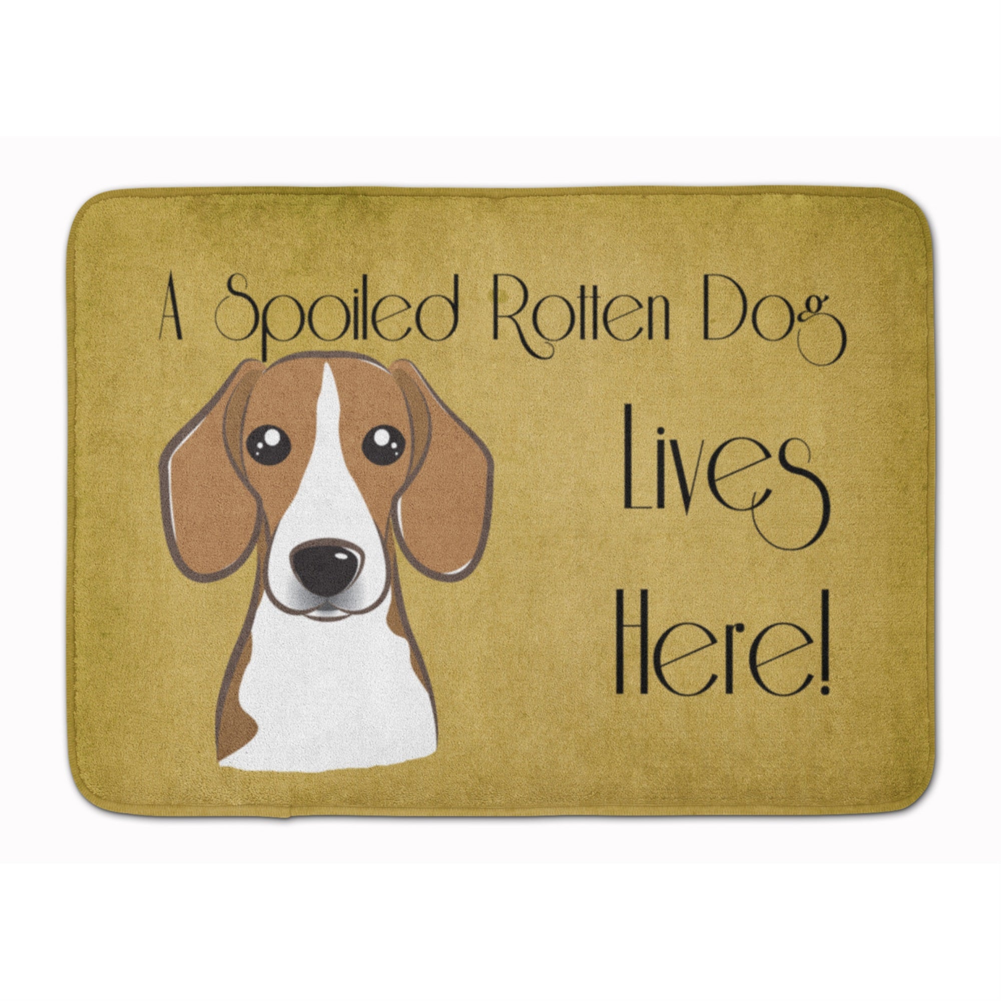 'Caroline'S Treasures Beagle Spoiled Dog Lives Here Floor Mat, 19'''' X 27'''', Multicolor''