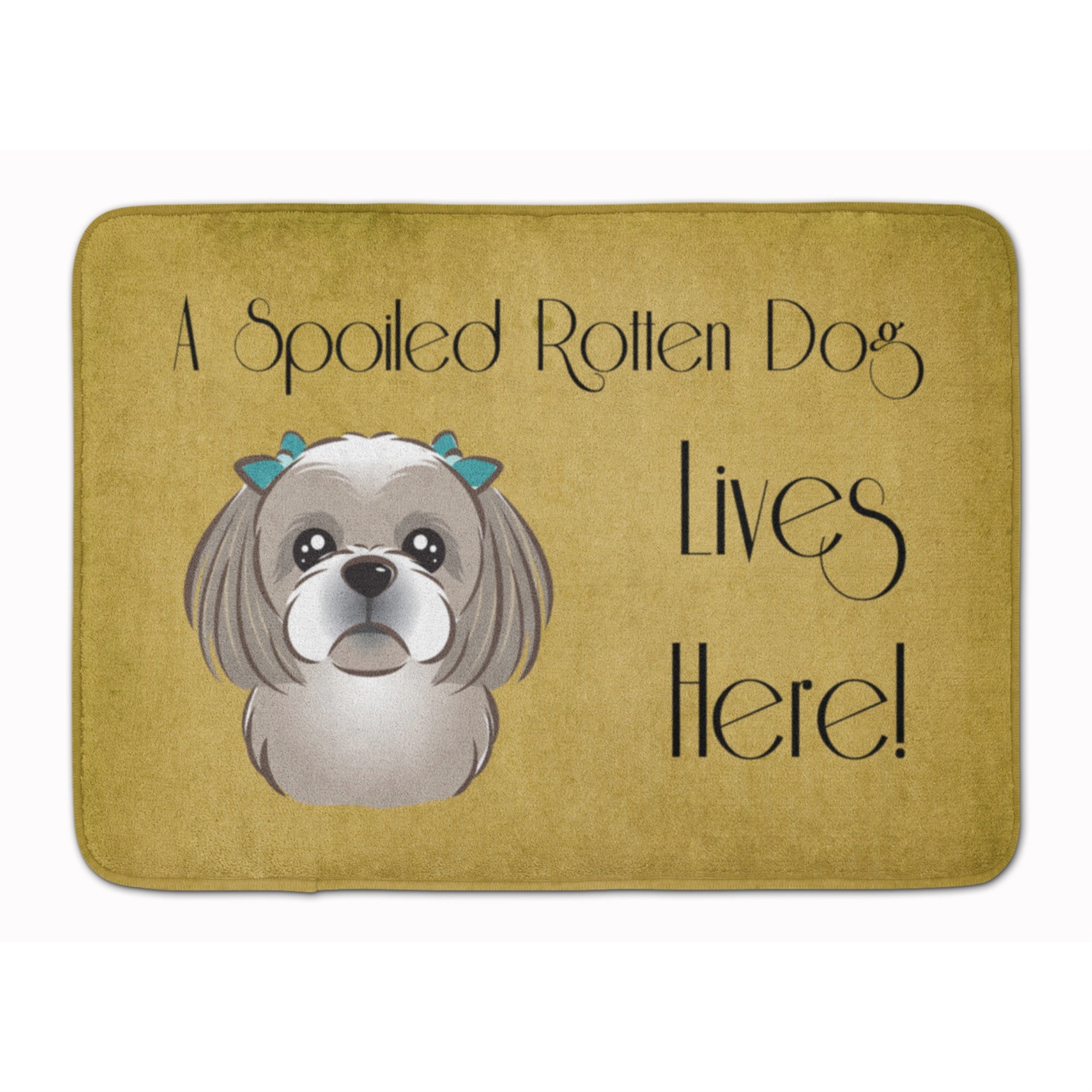 'Caroline'S Treasures Gray Silver Shih Tzu Spoiled Dog, 19'''' X 27'''', Multicolor''