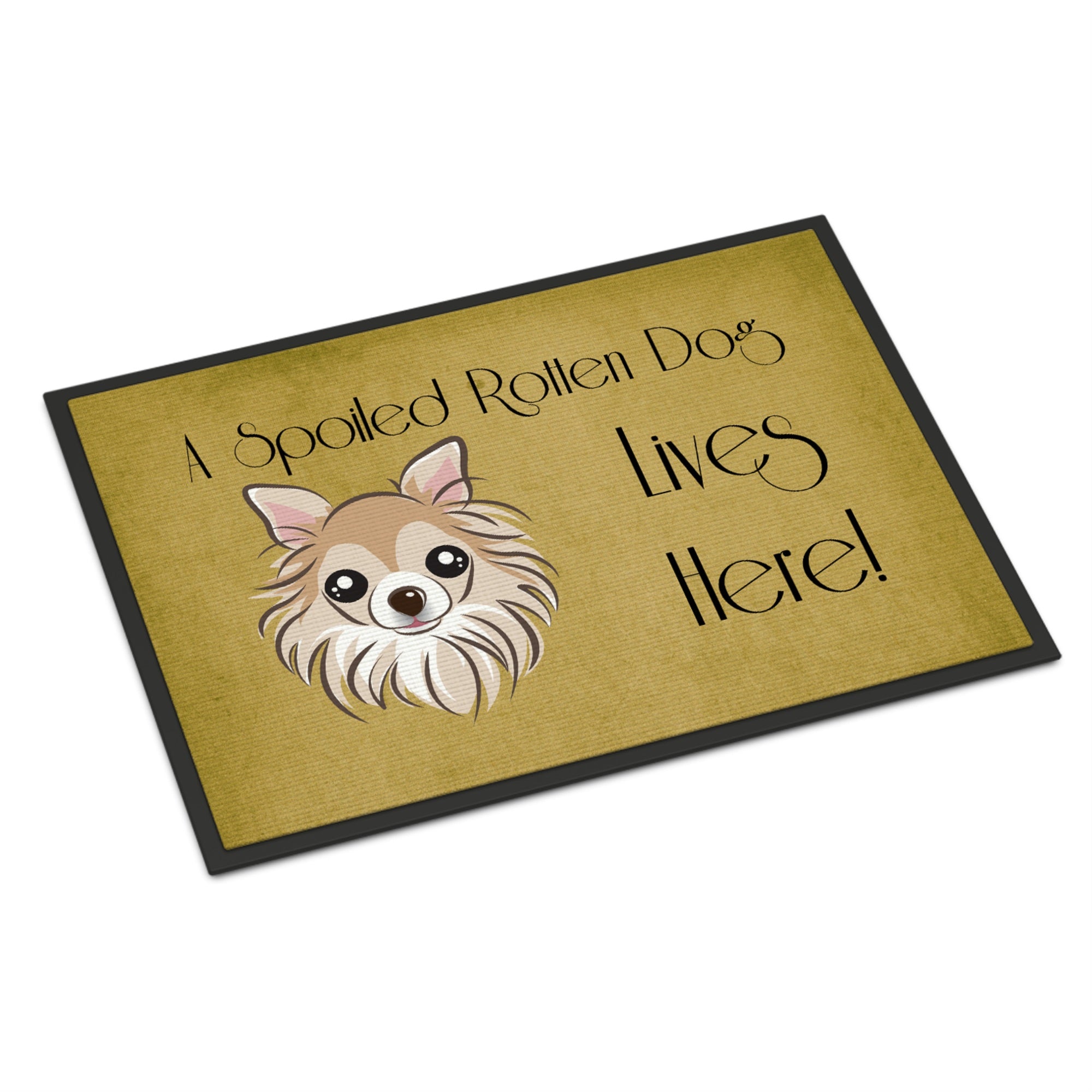 'Caroline'S Treasures Bb1499Mat Chihuahua Spoiled Dog Lives Here Indoor Or Outdoor Mat, 18 X 27'''', Multicolor''