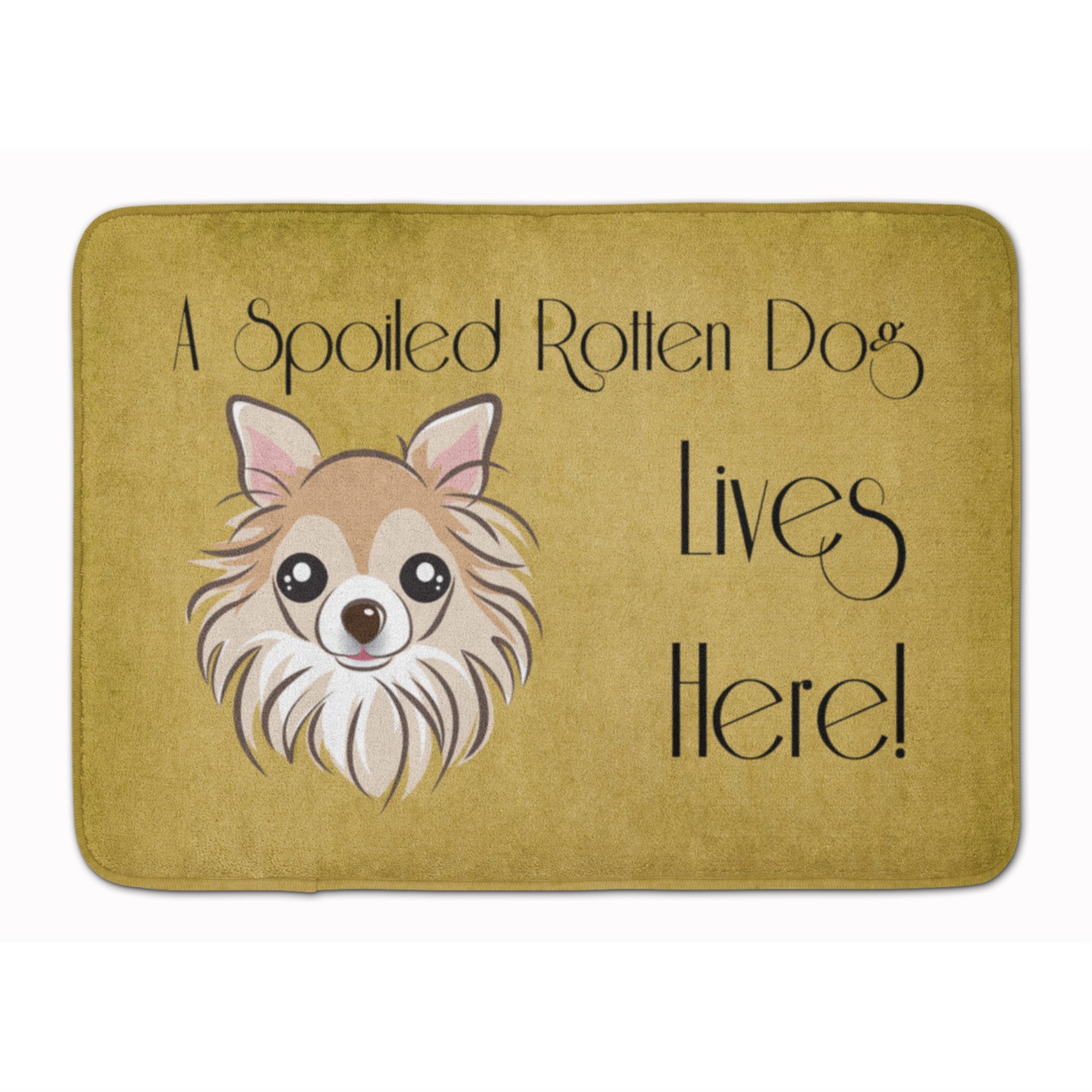 'Caroline'S Treasures Chihuahua Spoiled Dog Lives Here Floor Mat, 19'''' X 27'''', Multicolor''