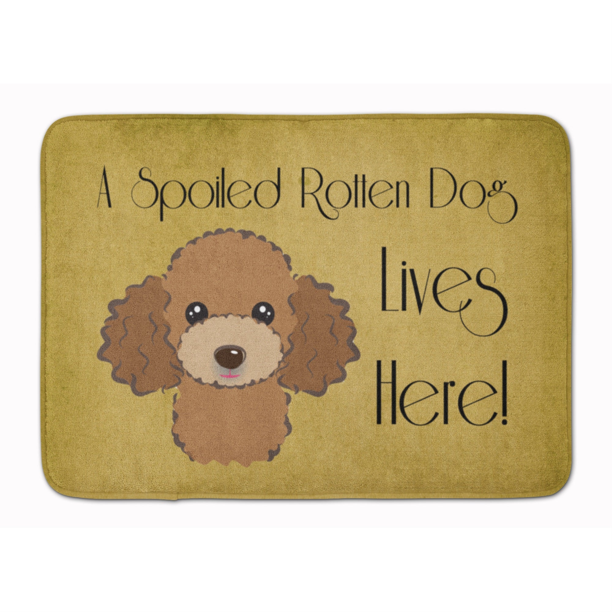 'Caroline'S Treasures Chocolate Brown Poodle Spoiled Dog Floor Mat, 19'''' X 27'''', Multicolor''