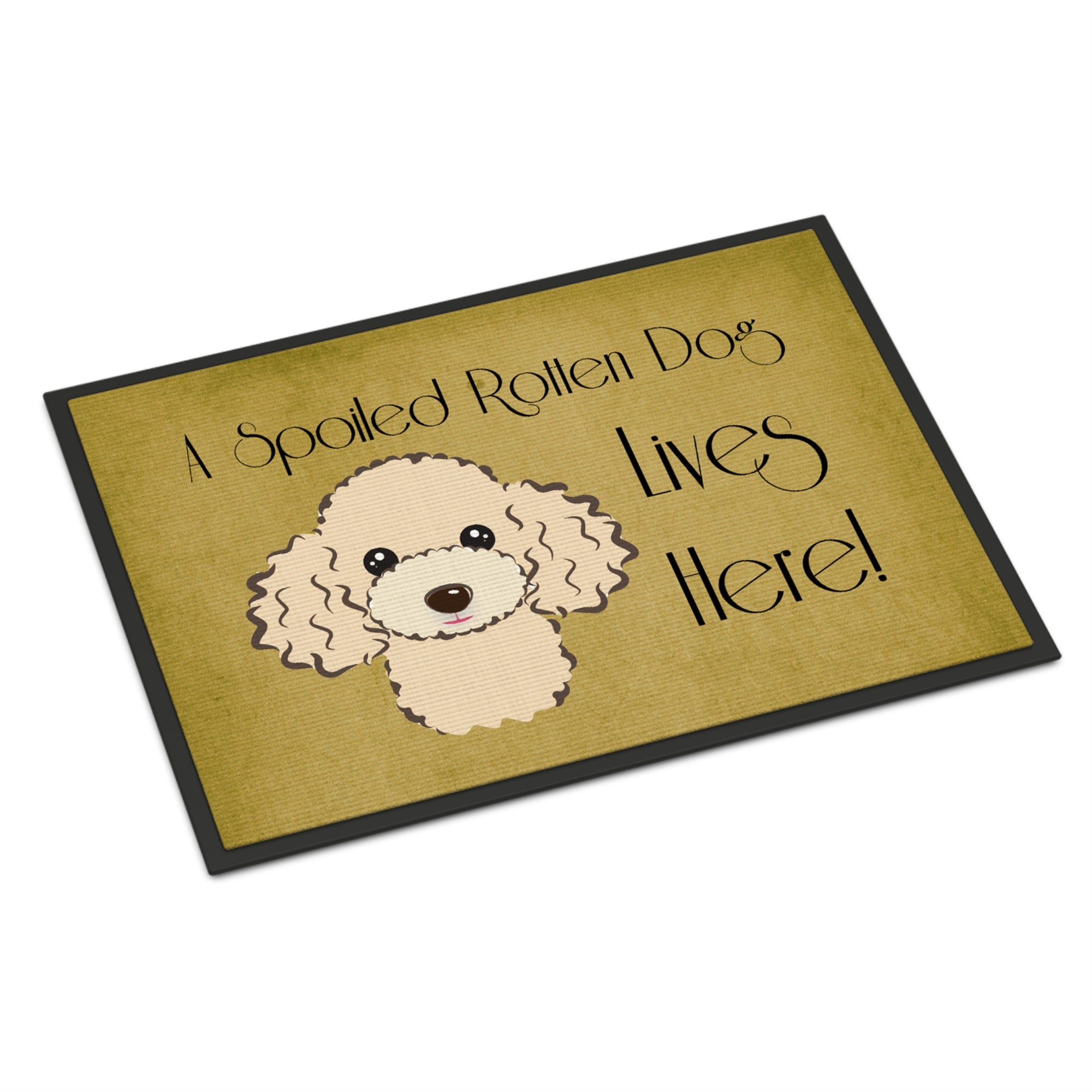'Caroline'S Treasures Bb1506Jmat Buff Poodle Spoiled Dog Lives Here Indoor Or Outdoor Mat, 24 X 36'''', Multicolor''