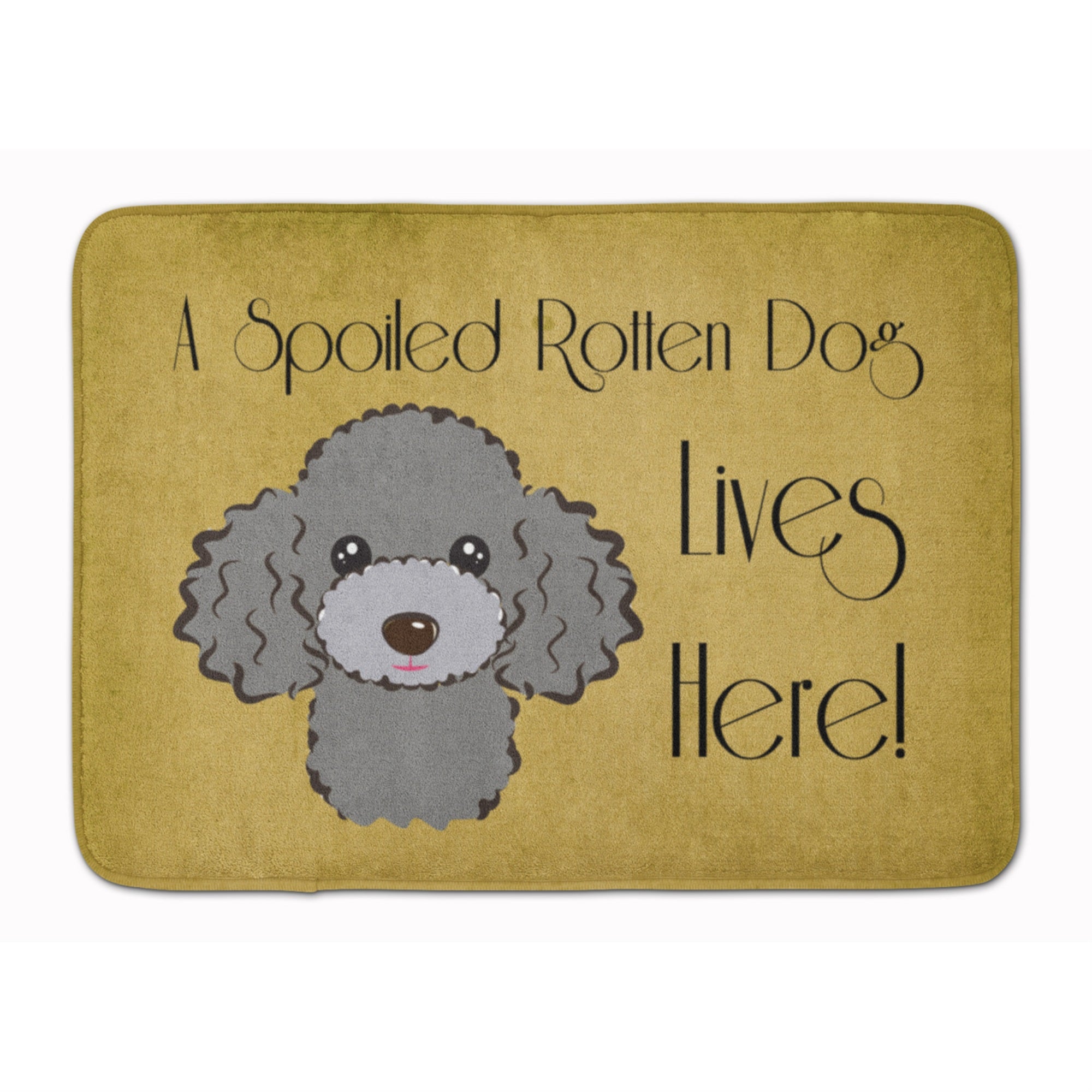'Caroline'S Treasures Silver Gray Poodle Spoiled Dog Floor Mat, 19'''' X 27'''', Multicolor''