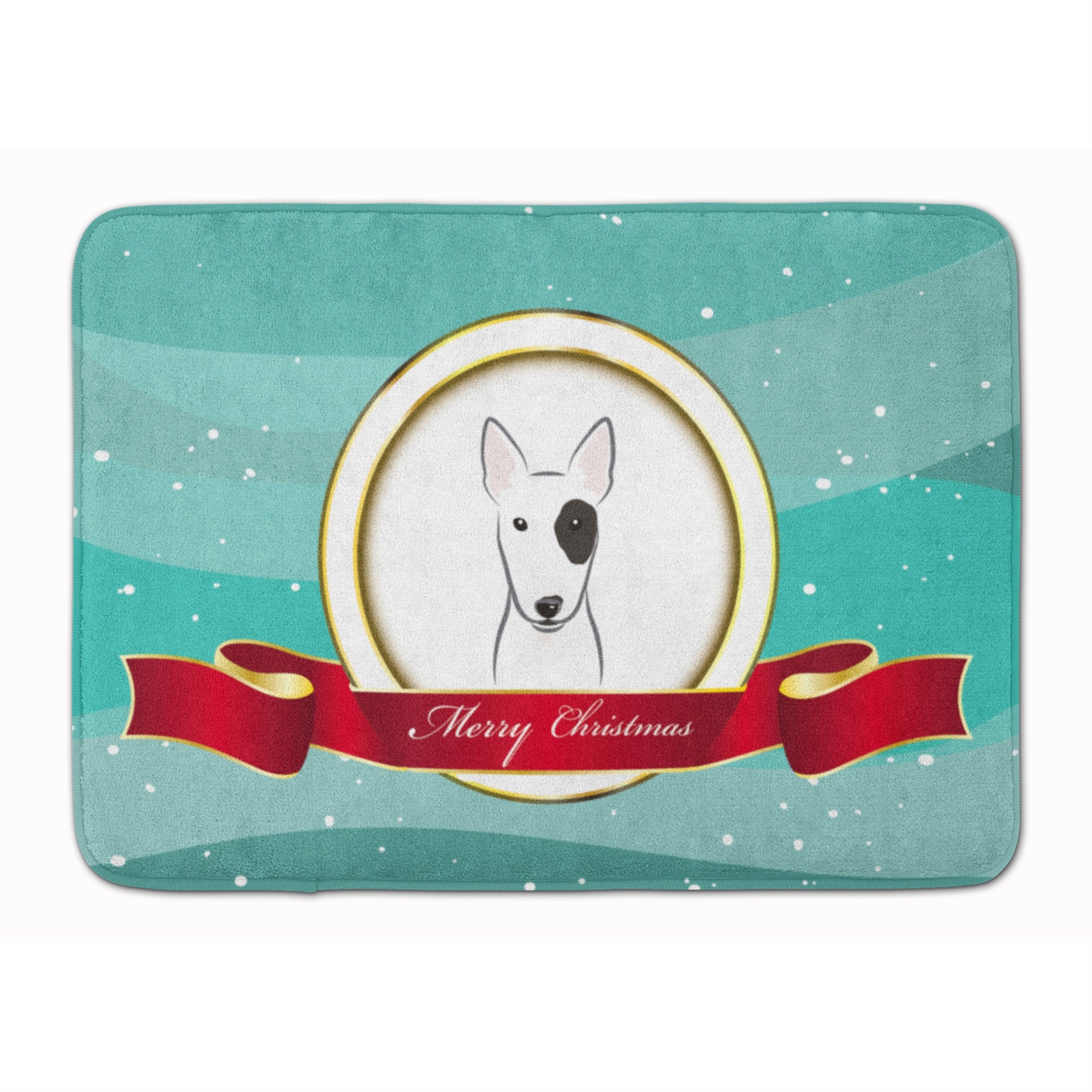 'Caroline'S Treasures Bull Terrier Merry Christmas Floor Mat, 19'''' X 27'''', Multicolor''