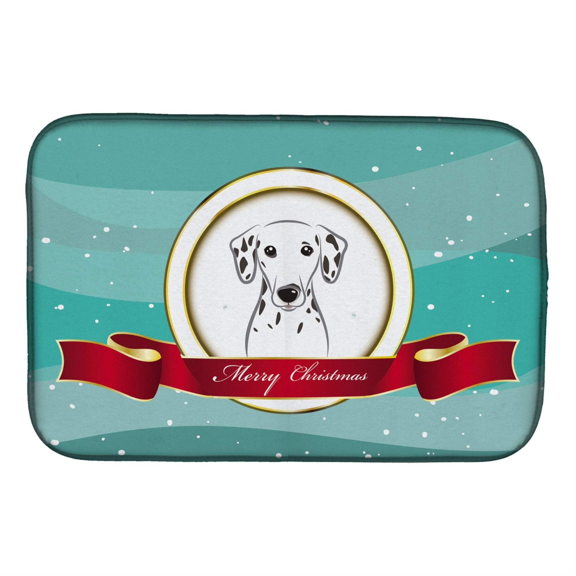 'Caroline'S Treasures Dalmatian Merry Christmas Dish Drying Mat, 14'''' X 21''''''