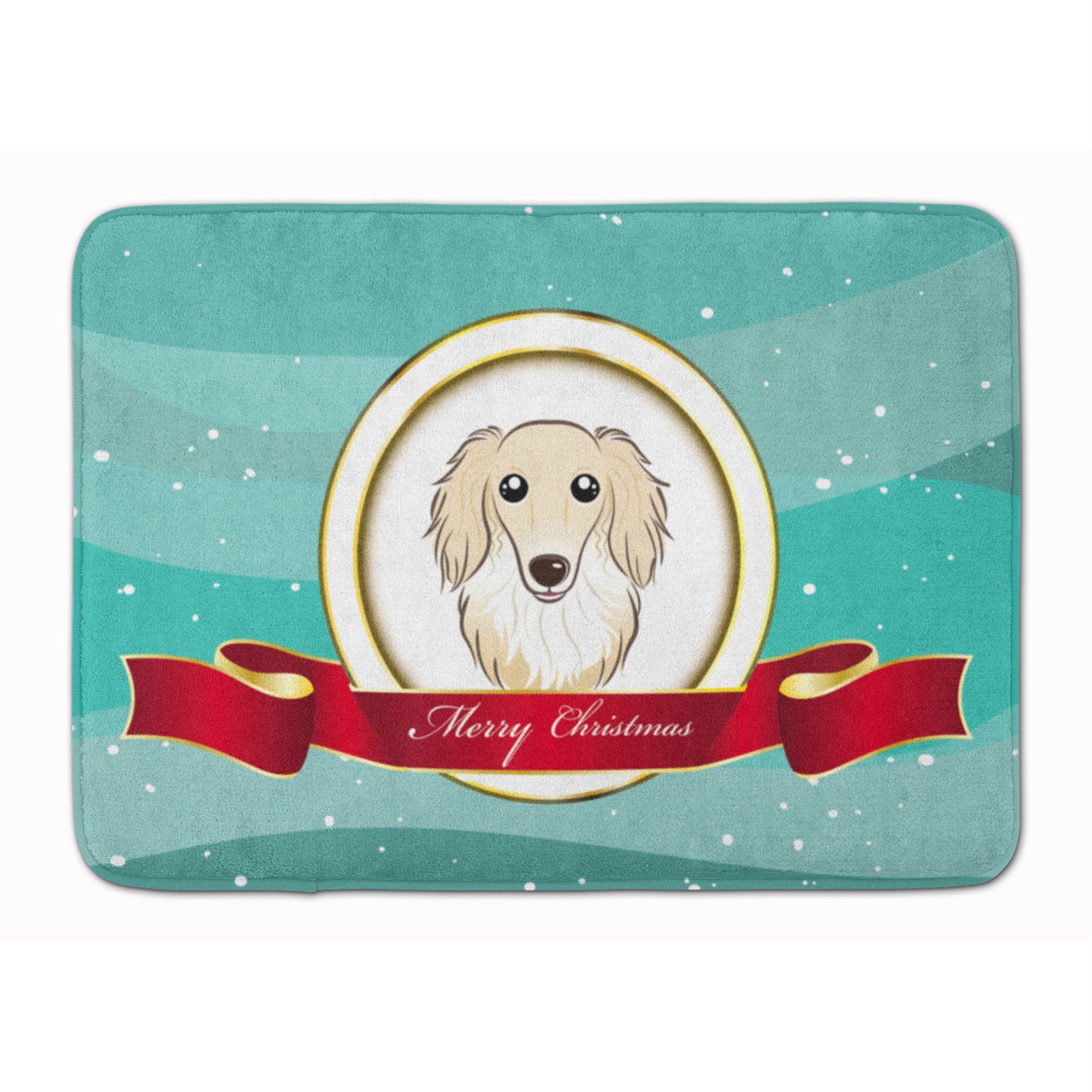 'Caroline'S Treasures Longhair Creme Dachshund Christmas Floor Mat, 19'''' X 27'''', Multicolor''