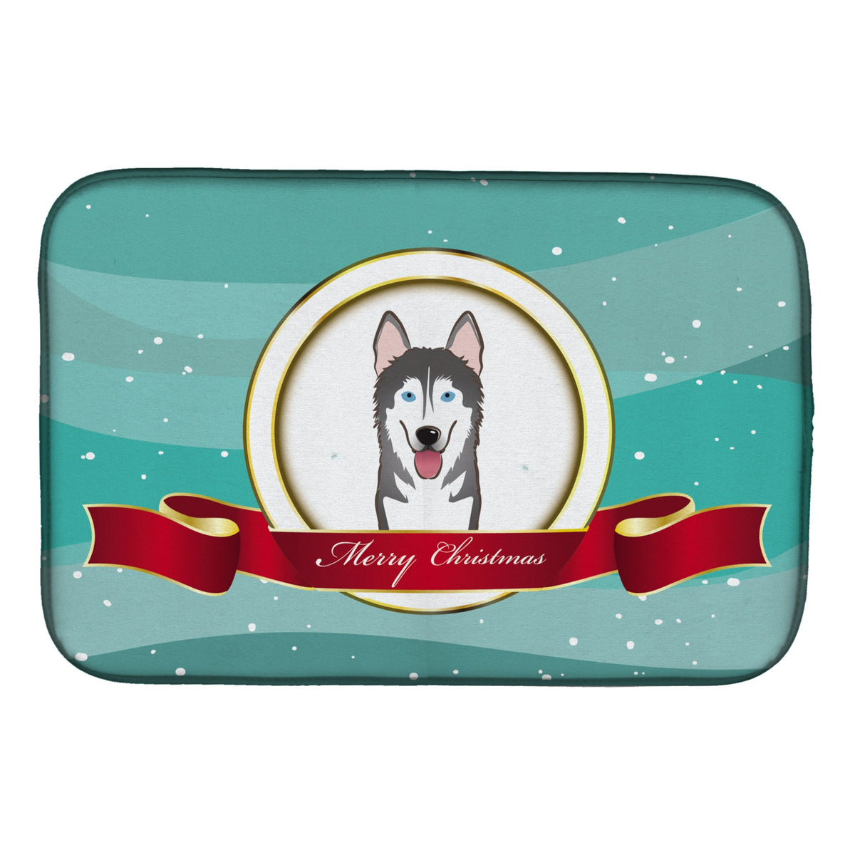 'Caroline'S Treasures Alaskan Malamute Merry Christmas Dish Drying Mat, 14'''' X 21''''''