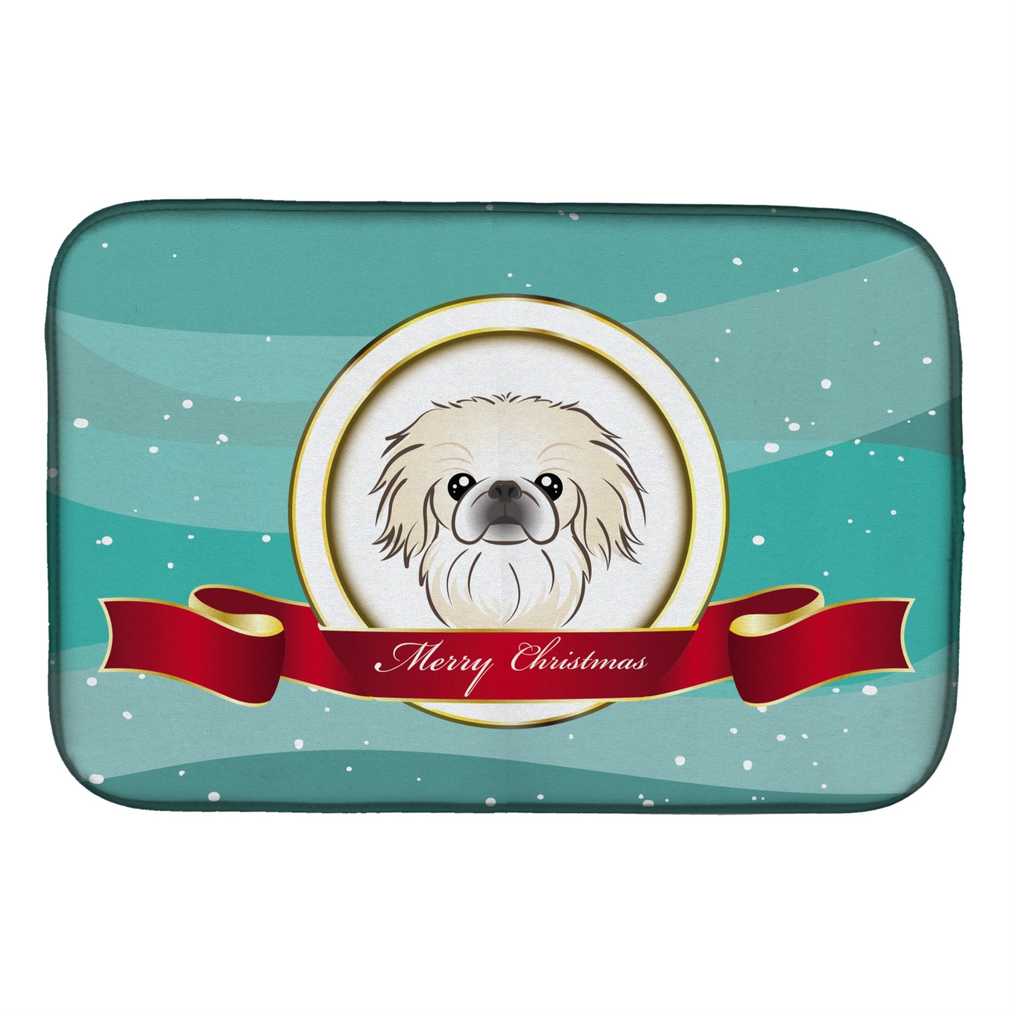 'Caroline'S Treasures Pekingese Merry Christmas Dish Drying Mat, 14'''' X 21''''''