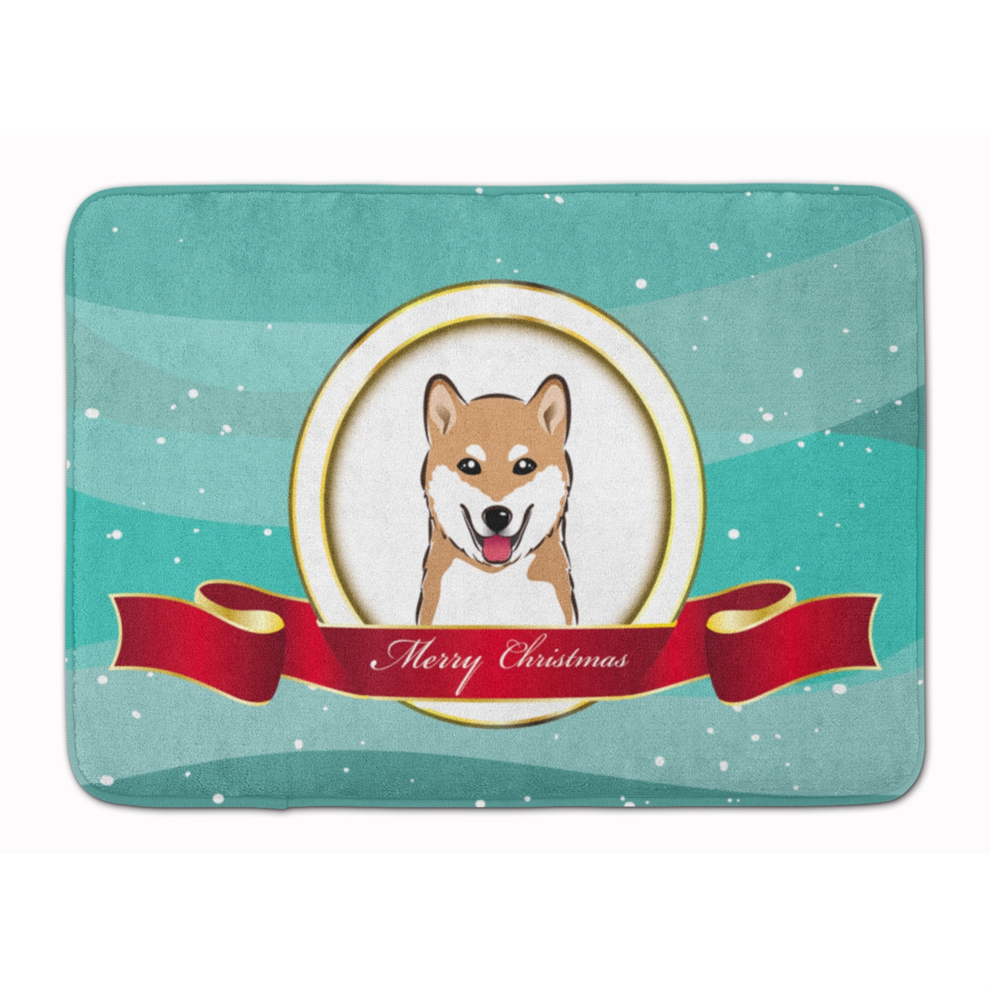 'Caroline'S Treasures Shiba Inu Merry Christmas Floor Mat, 19'''' X 27'''', Multicolor''