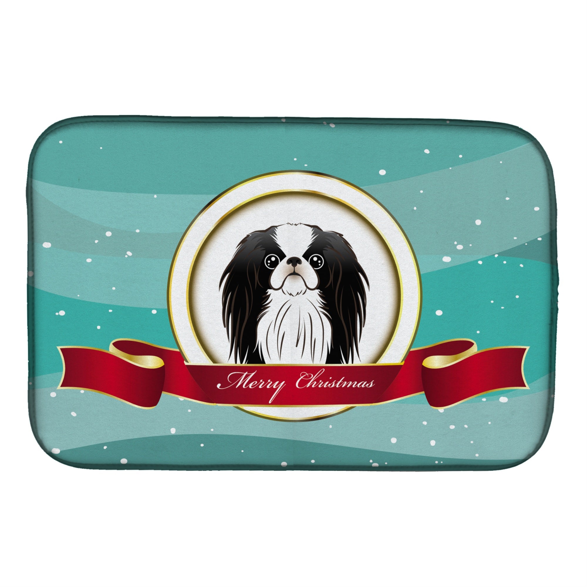 'Caroline'S Treasures Japanese Chin Merry Christmas Dish Drying Mat, 14'''' X 21''''''