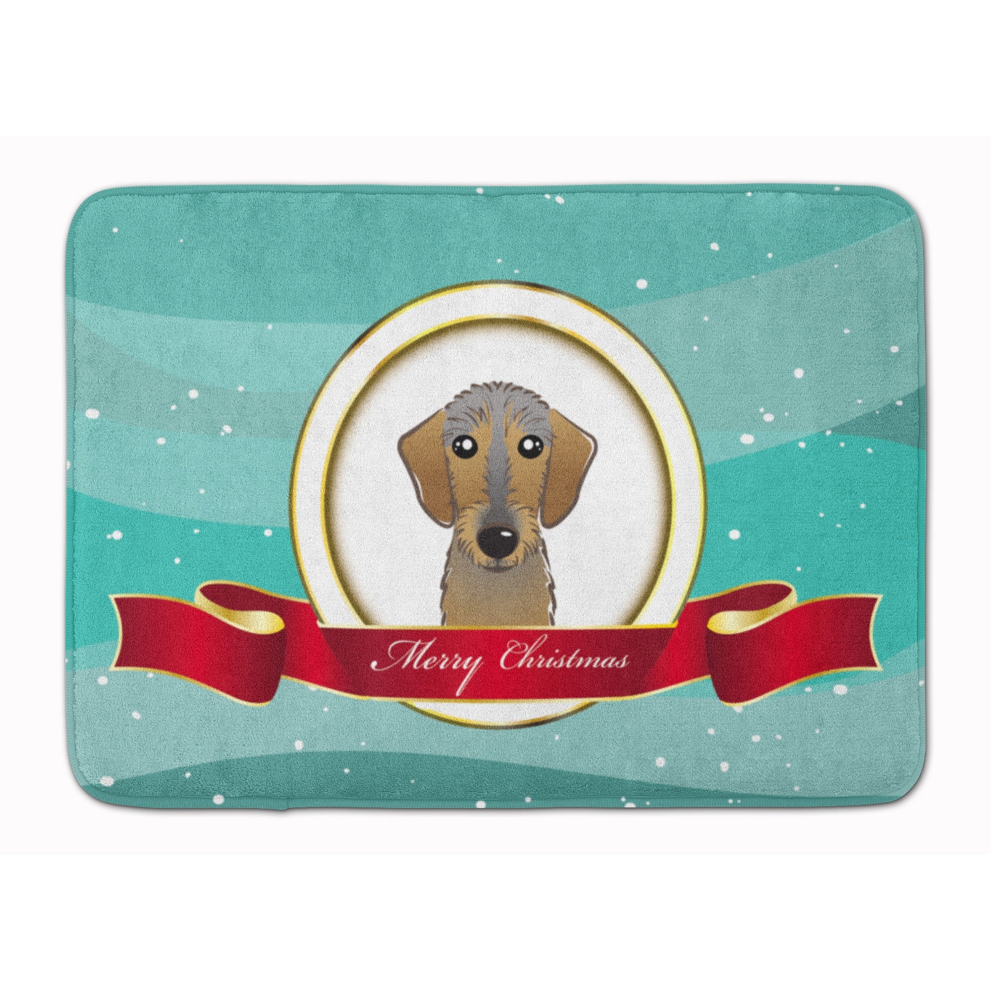 'Caroline'S Treasures Wirehaired Dachshund Merry Christmas Floor Mat, 19'''' X 27'''', Multicolor''