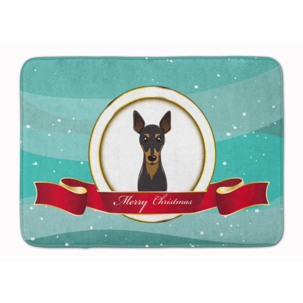 'Caroline'S Treasures Min Pin Merry Christmas Floor Mat, 19'''' X 27'''', Multicolor''