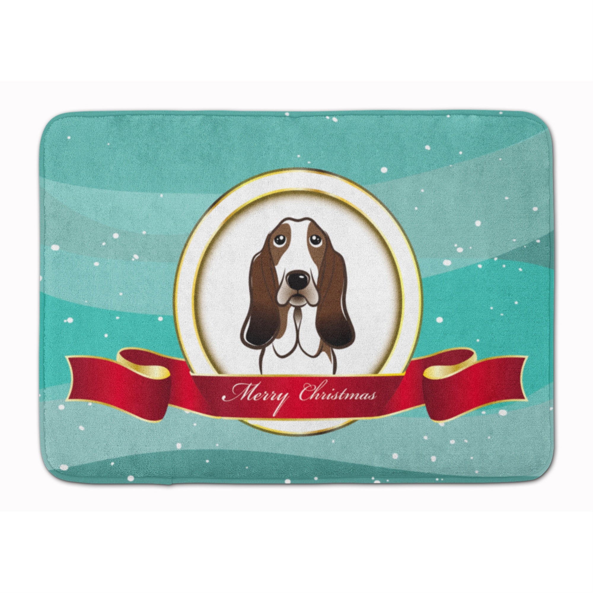 'Caroline'S Treasures Basset Hound Merry Christmas Floor Mat, 19'''' X 27'''', Multicolor''