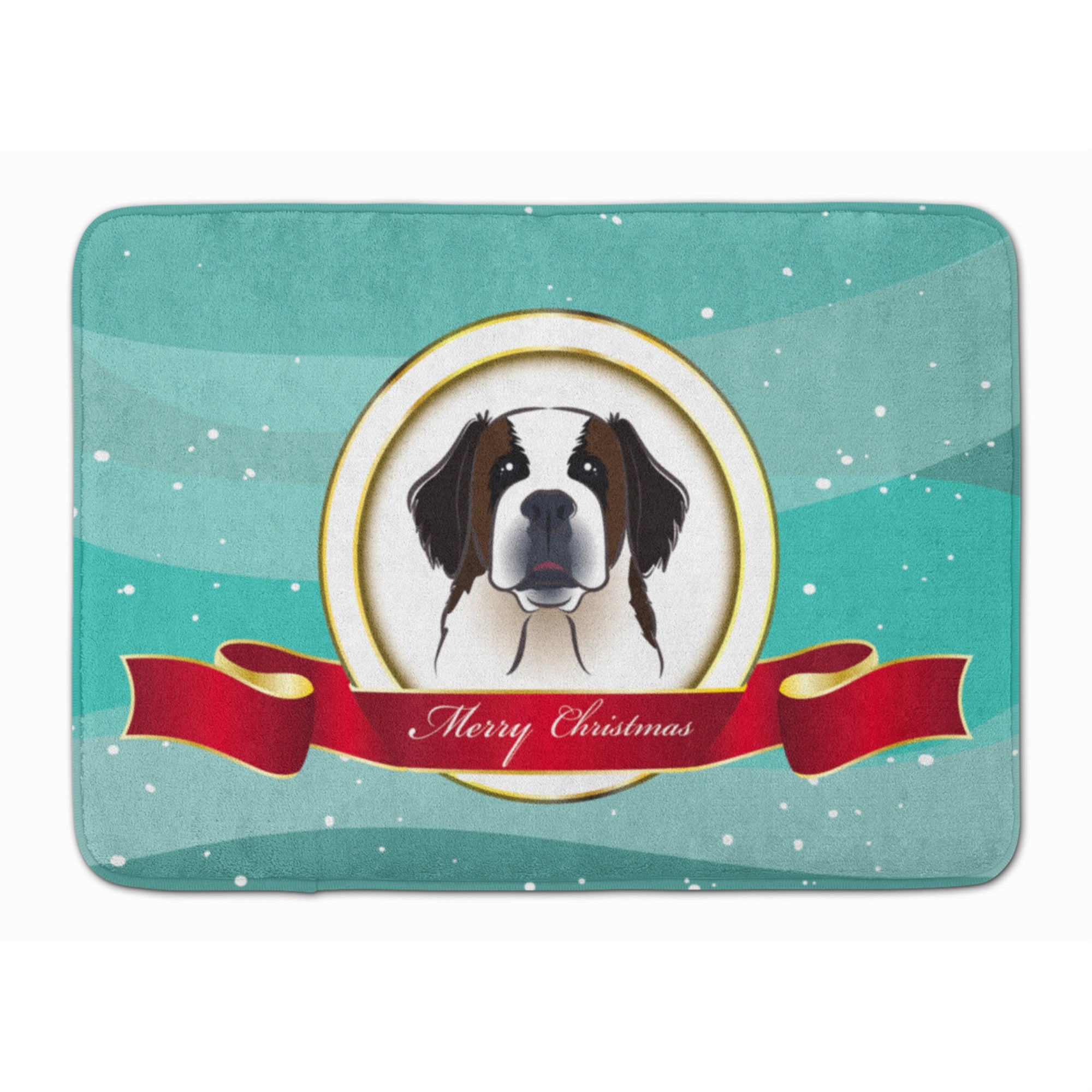 'Caroline'S Treasures Saint Bernard Merry Christmas Floor Mat, 19'''' X 27'''', Multicolor''