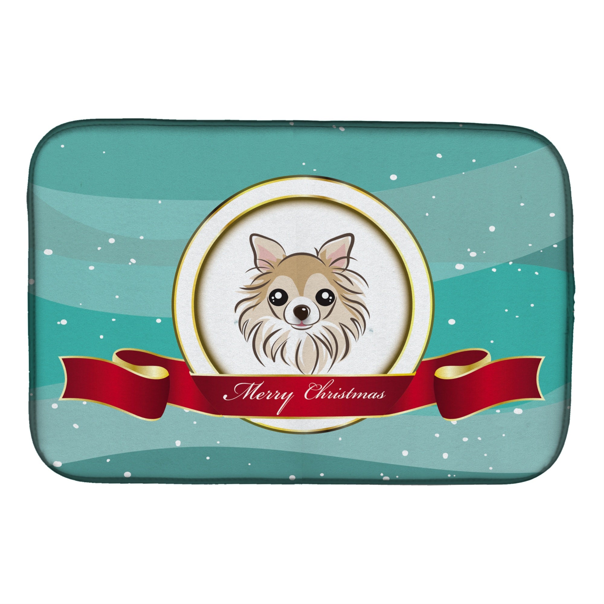 'Caroline'S Treasures Chihuahua Merry Christmas Dish Drying Mat, 14'''' X 21''''''