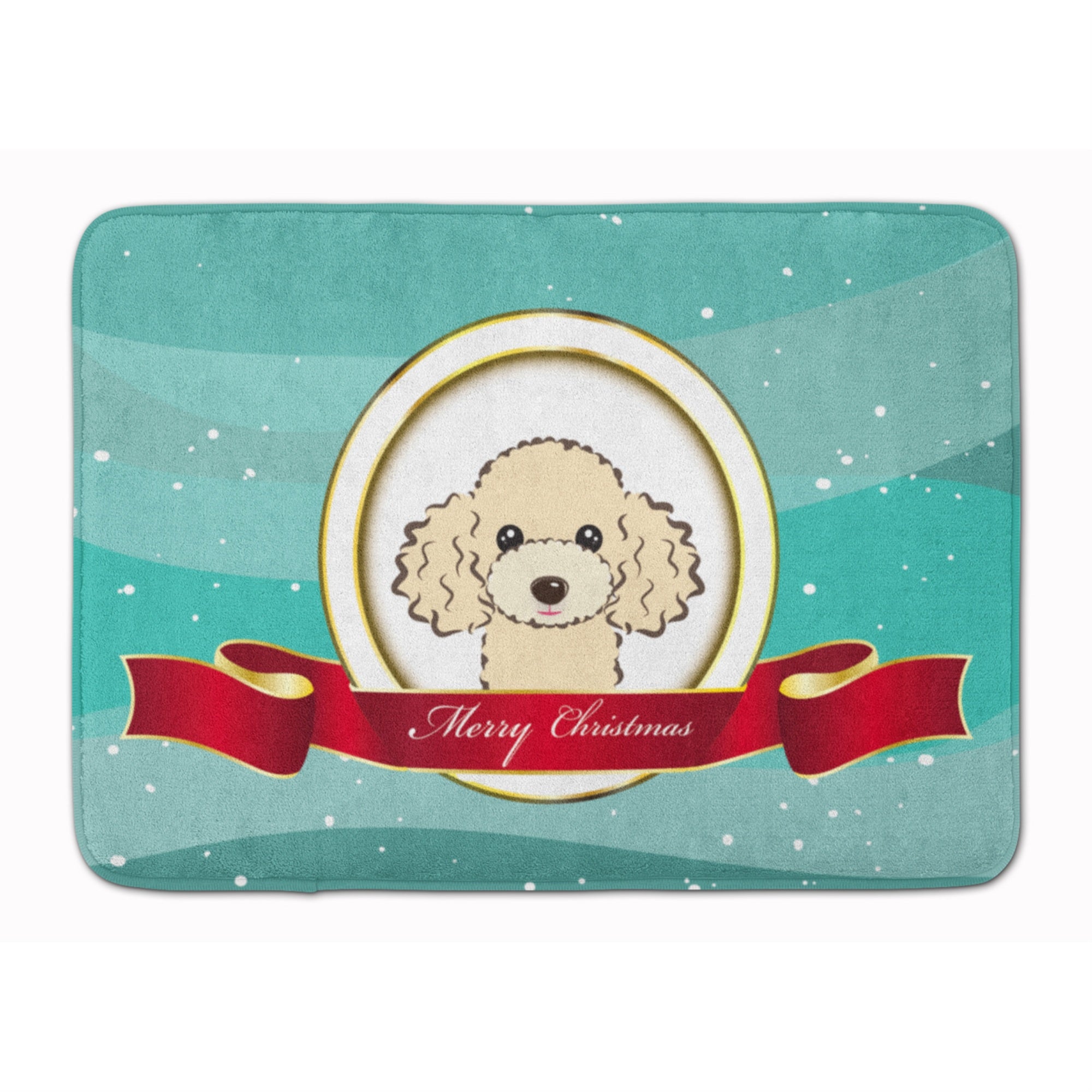 'Caroline'S Treasures Buff Poodle Merry Christmas Floor Mat, 19'''' X 27'''', Multicolor''