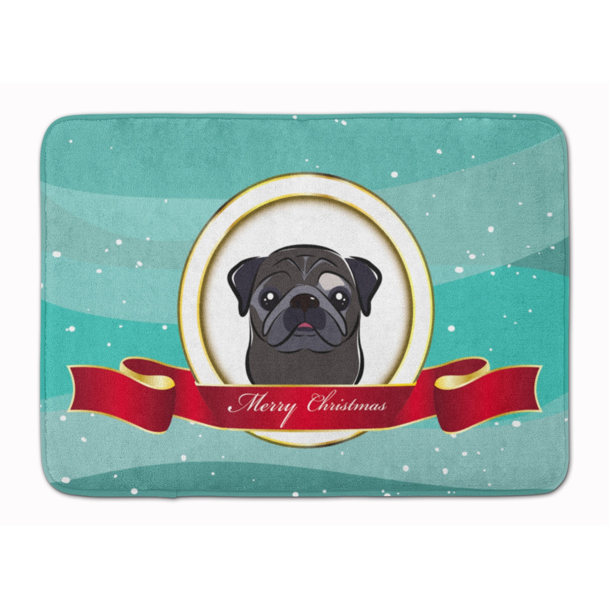 'Caroline'S Treasures Black Pug Merry Christmas Floor Mat, 19'''' X 27'''', Multicolor''