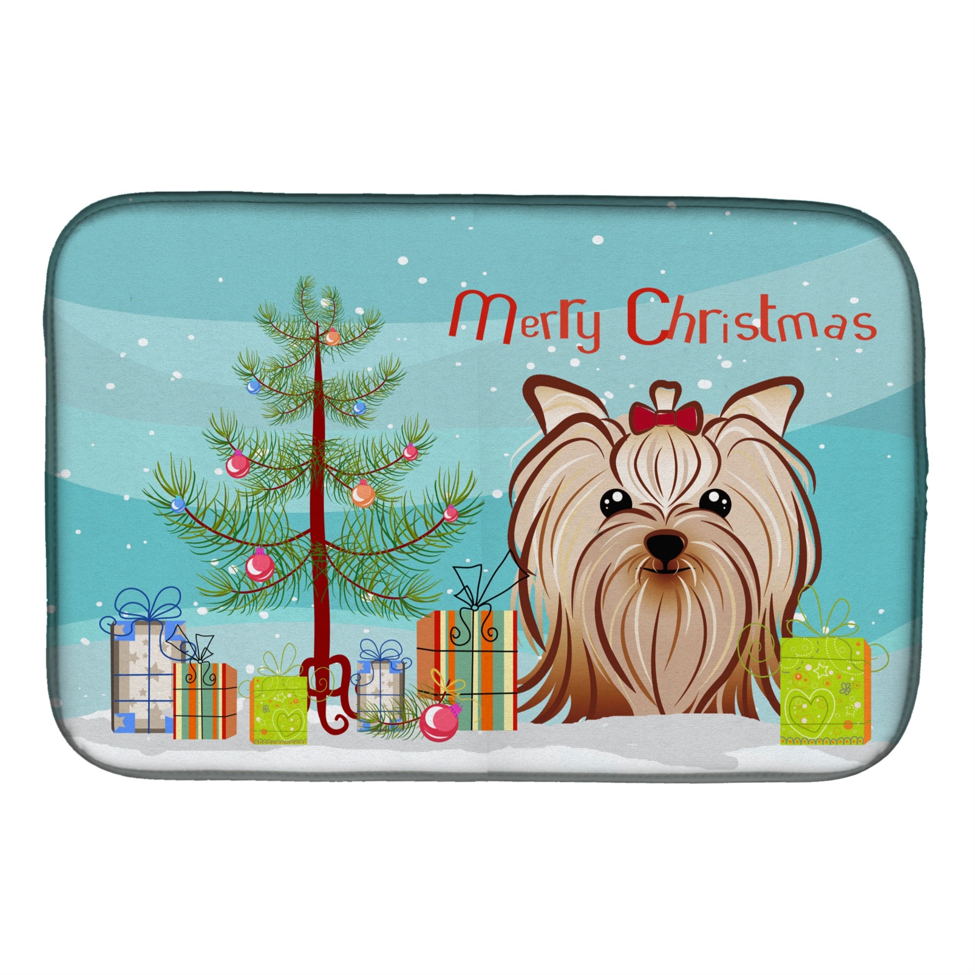 'Caroline'S Treasures Bb1576Ddm Dish Drying Mat, 14'''' X 21'''', Christmas Tree''