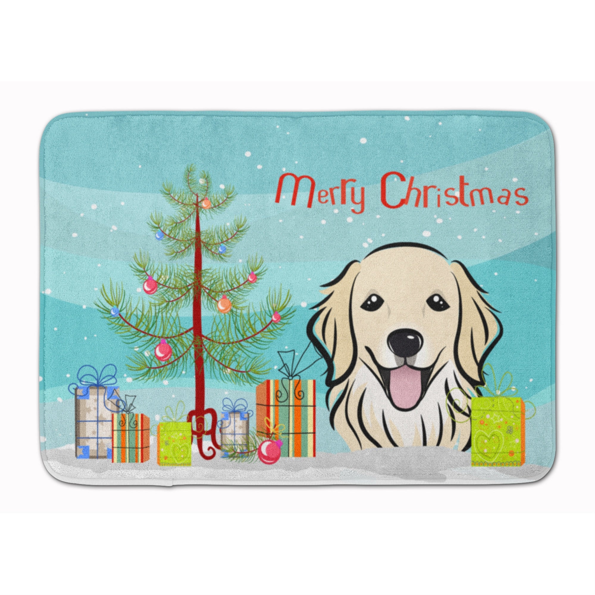 'Caroline'S Treasures Christmas Tree And Golden Retriever Floor Mat, 19'''' X 27'''', Multicolor''