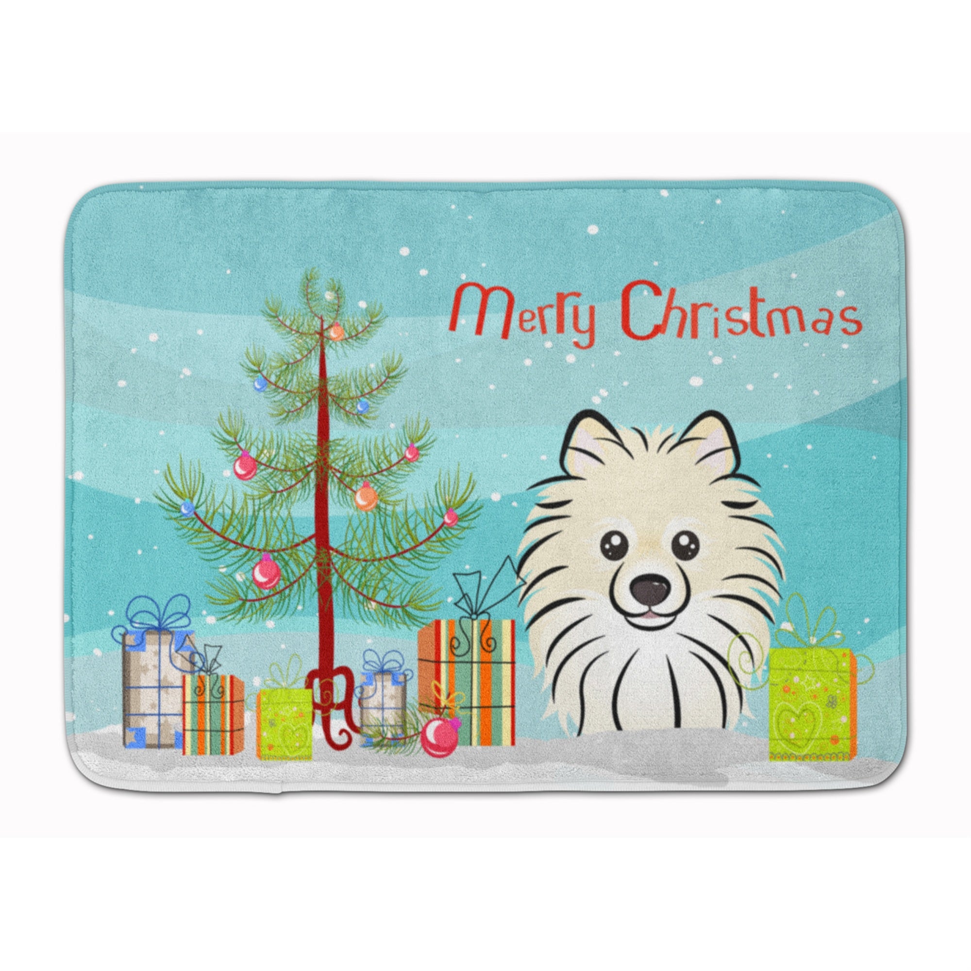 'Caroline'S Treasures Christmas Tree And Pomeranian Floor Mat, 19'''' X 27'''', Multicolor''