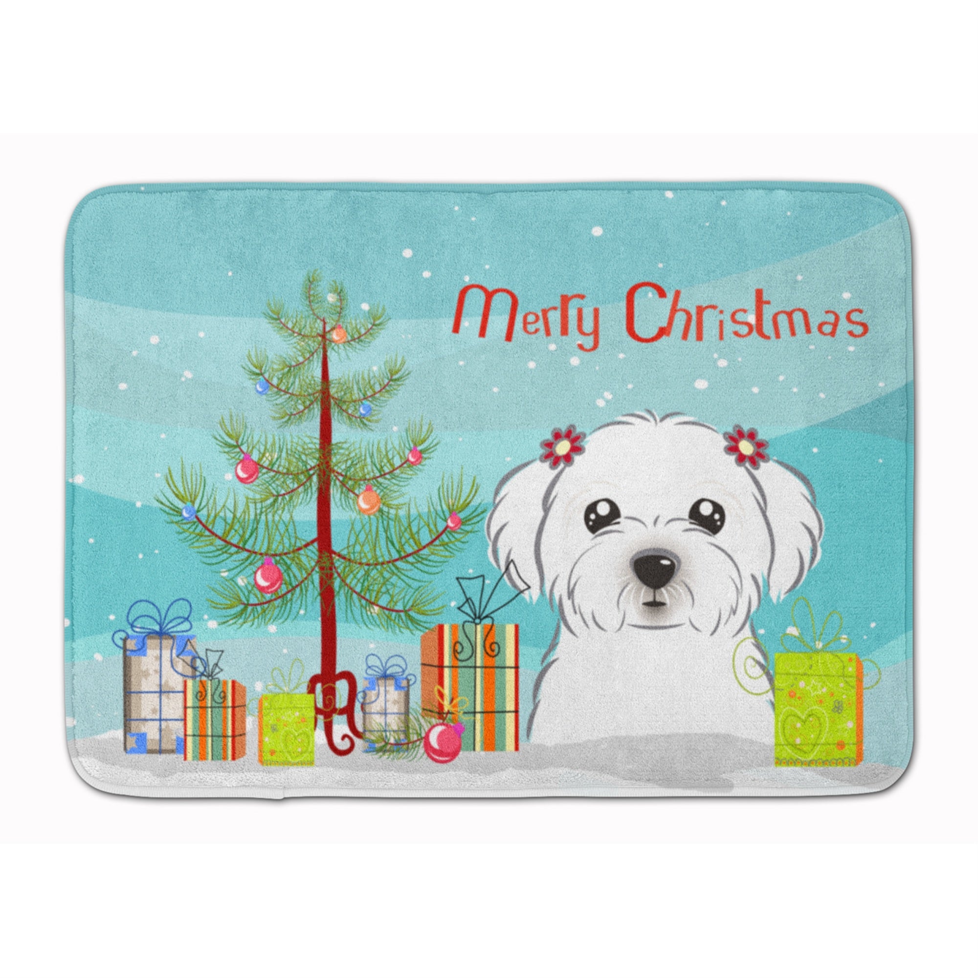 'Caroline'S Treasures Christmas Tree And Maltese Floor Mat, 19'''' X 27'''', Multicolor''