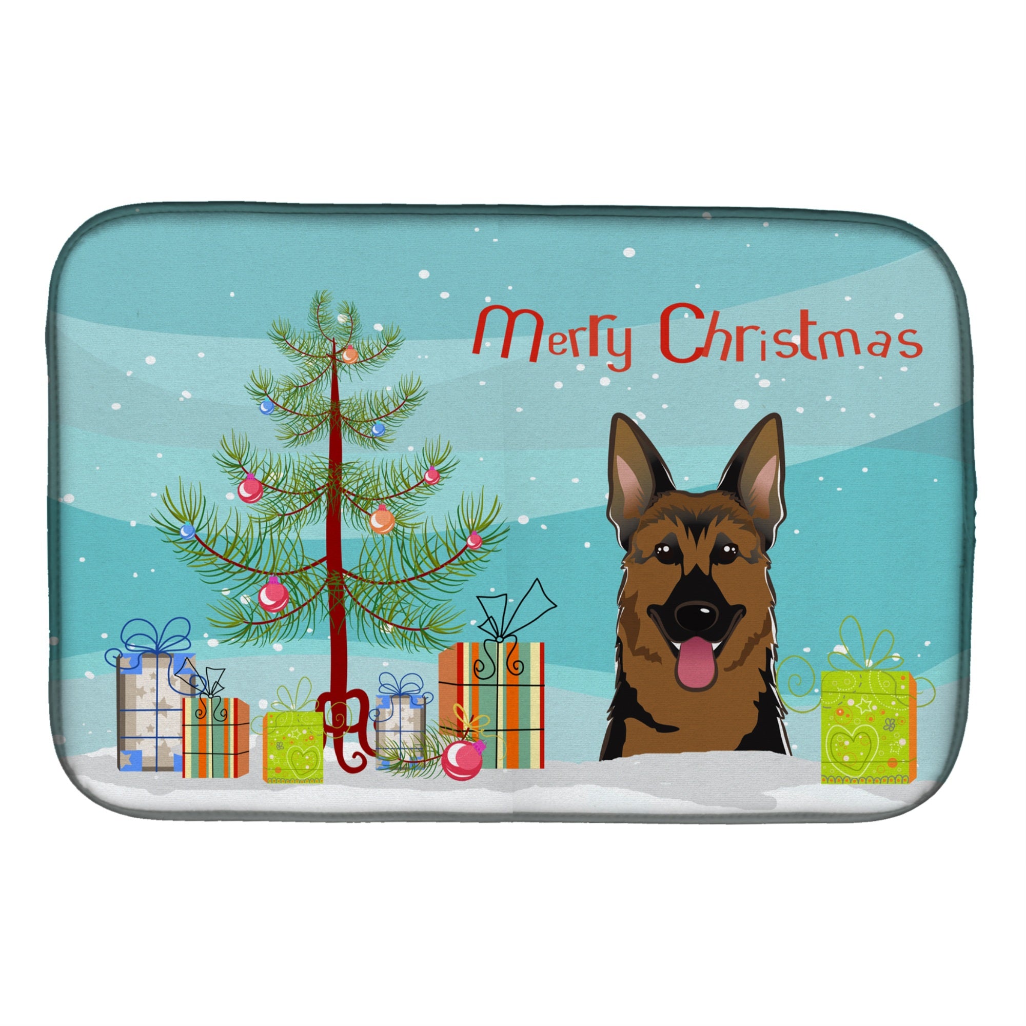 'Caroline'S Treasures Bb1583Ddm Dish Drying Mat, 14'''' X 21'''', Christmas Tree''