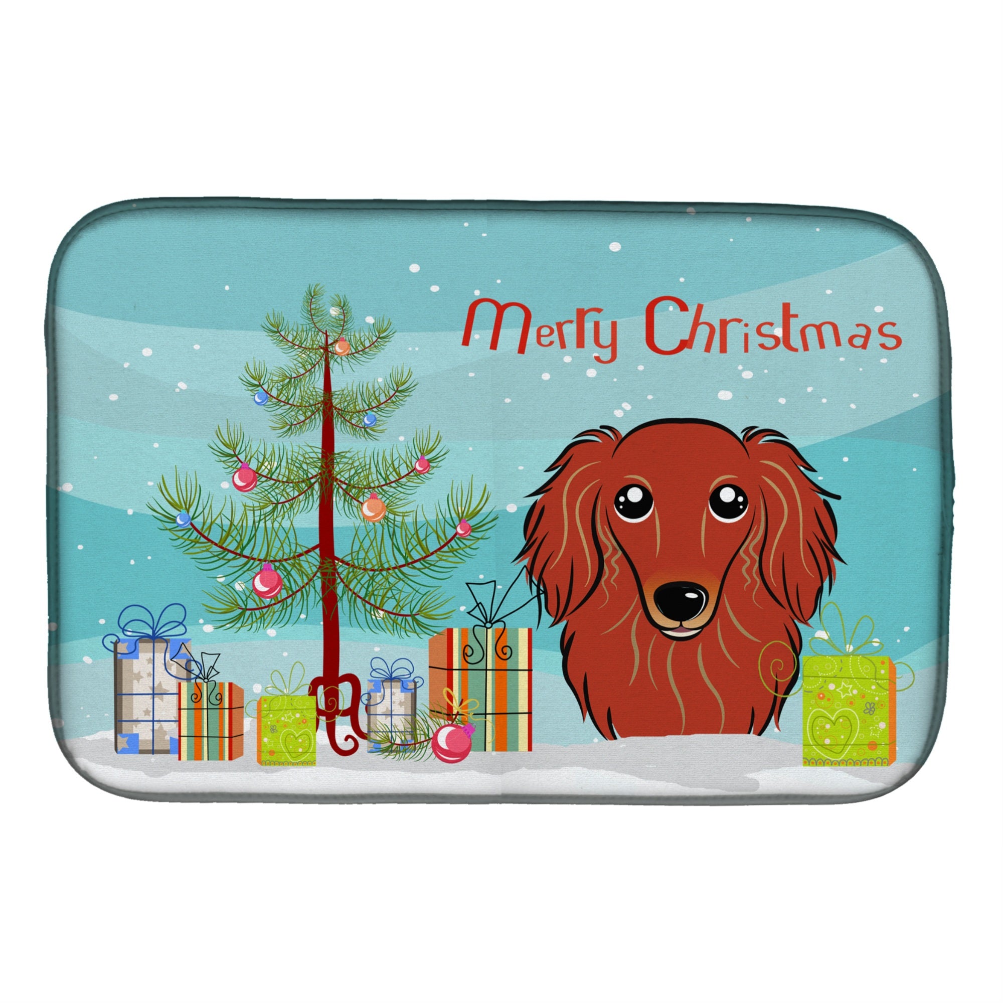 'Caroline'S Treasures Bb1586Ddm Dish Drying Mat, 14'''' X 21'''', Christmas Tree''