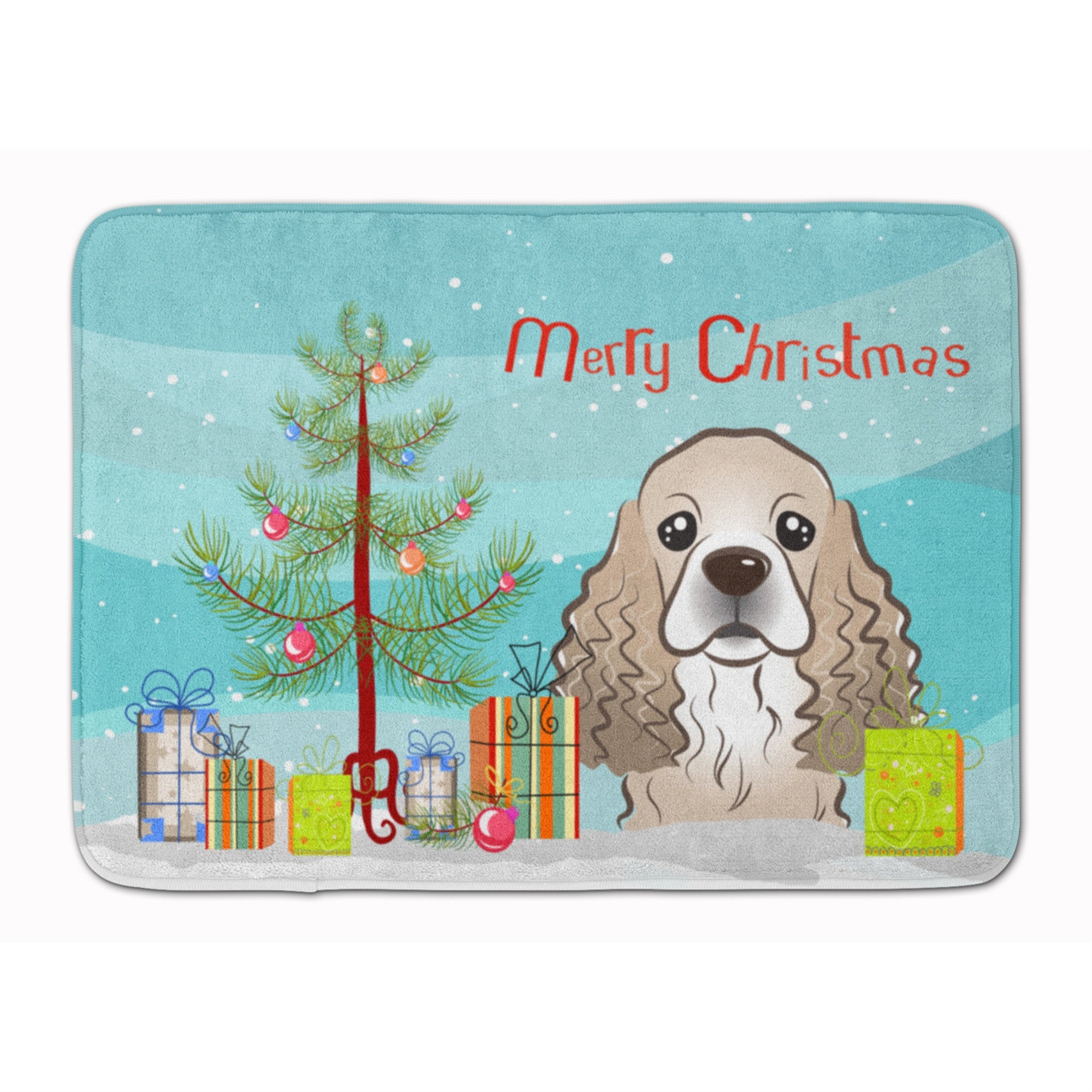'Caroline'S Treasures Christmas Tree And Cocker Spaniel Floor Mat, 19'''' X 27'''', Multicolor''