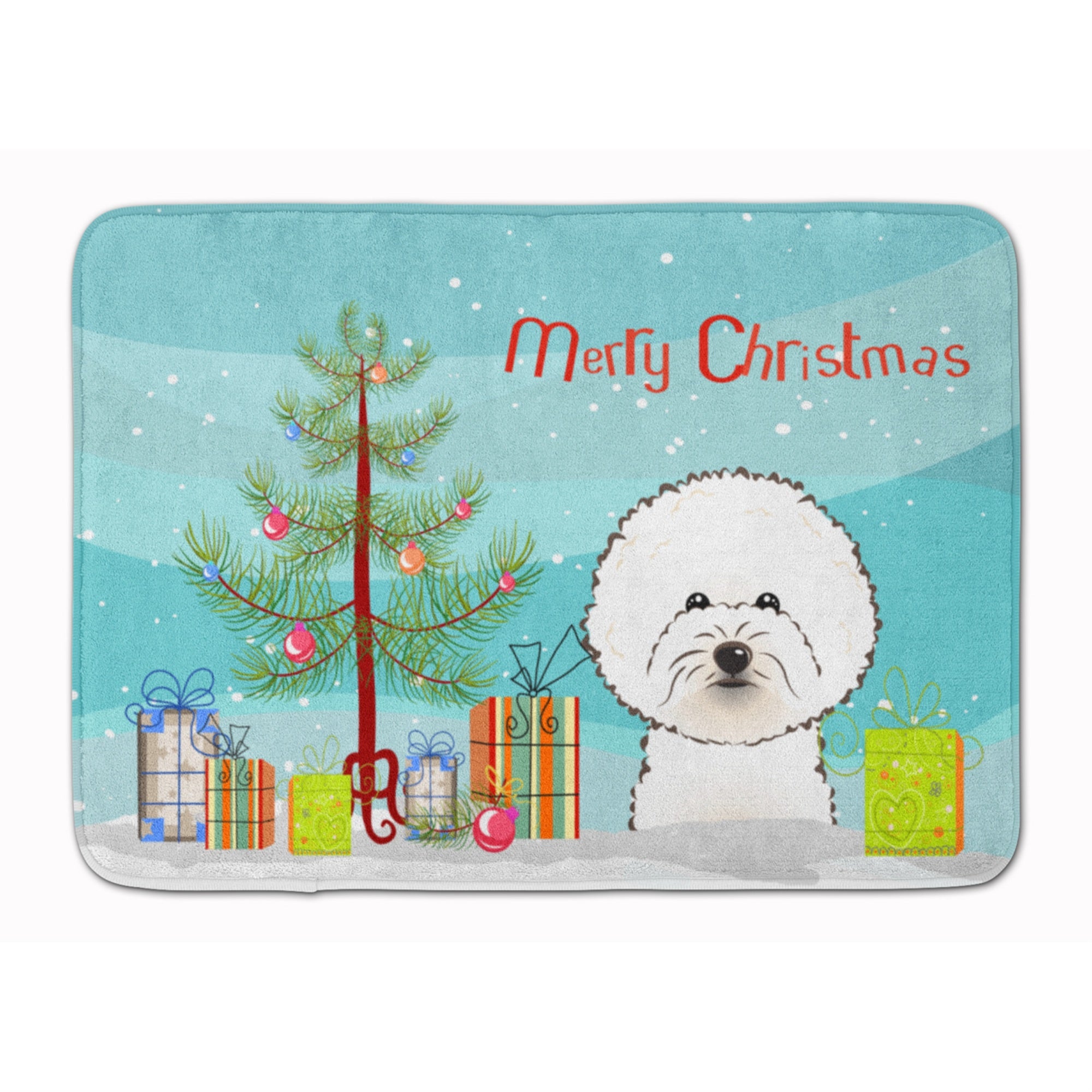 'Caroline'S Treasures Christmas Tree And Bichon Frise Floor Mat, 19'''' X 27'''', Multicolor''