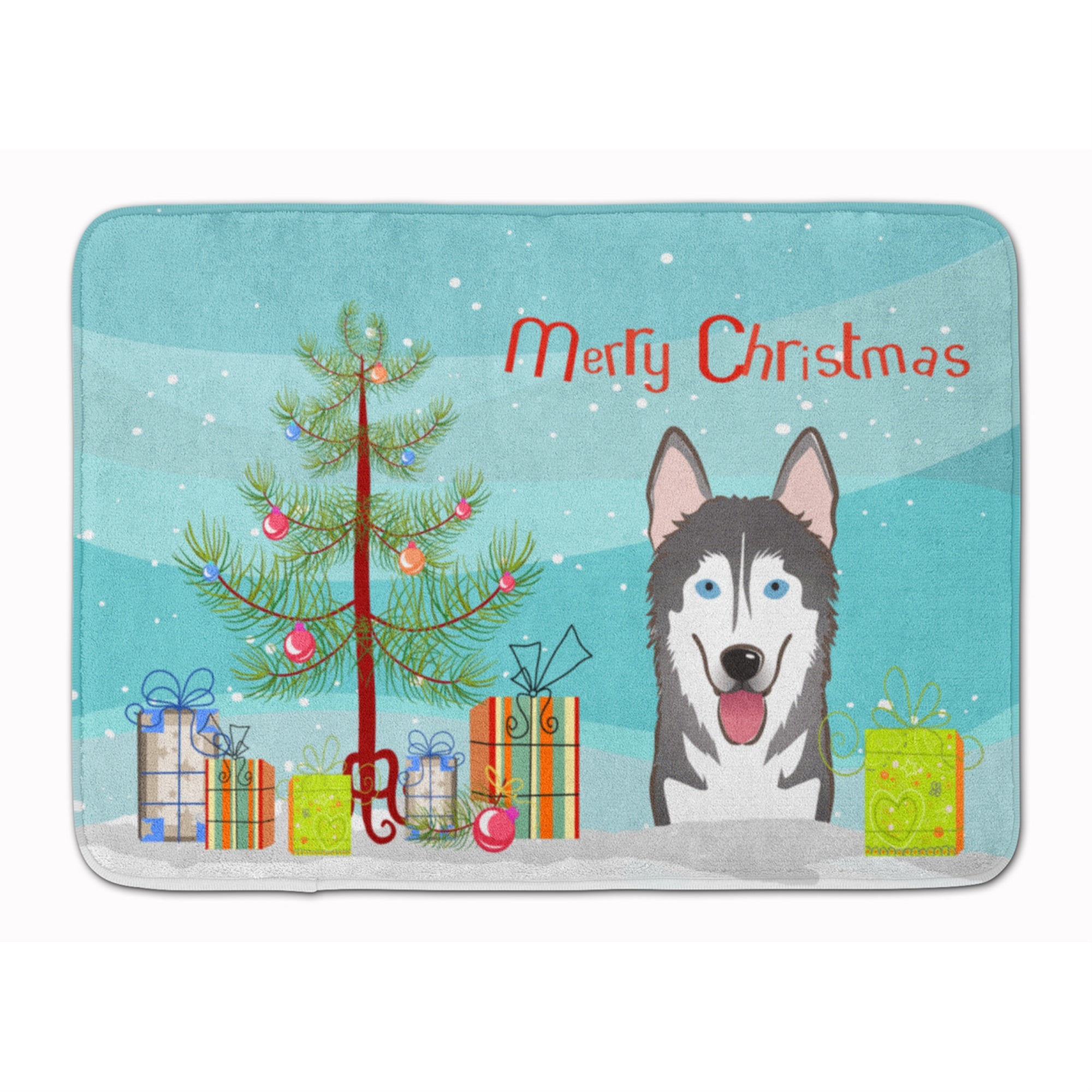 'Caroline'S Treasures Christmas Tree And Alaskan Malamute, 19'''' X 27'''', Multicolor''