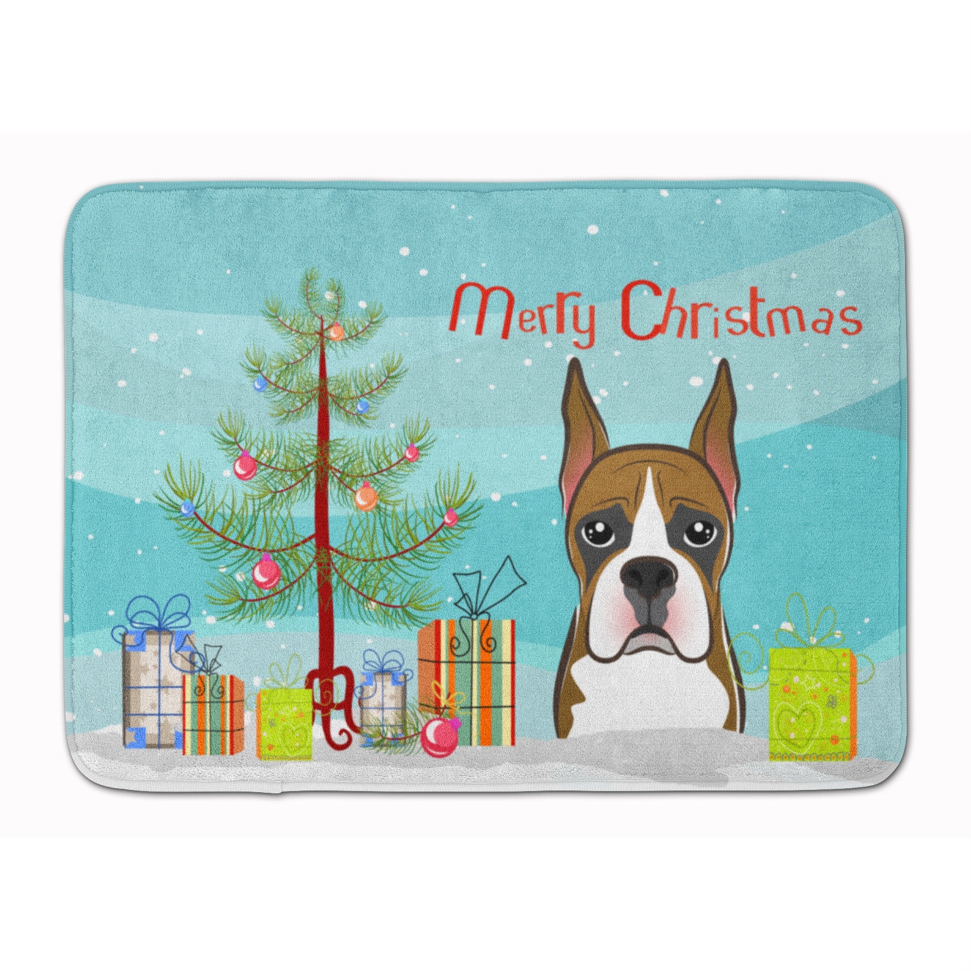 'Caroline'S Treasures Christmas Tree And Boxer Floor Mat, 19'''' X 27'''', Multicolor''