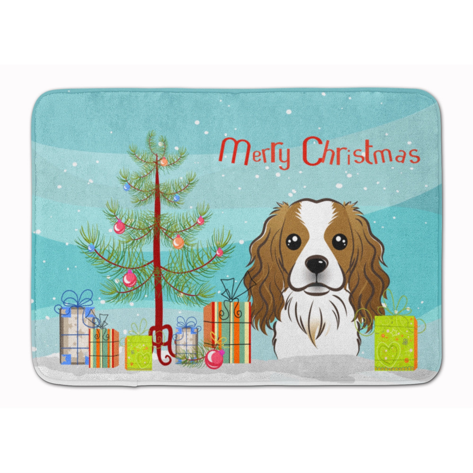 'Caroline'S Treasures Christmas Tree And Cavalier Spaniel Floor Mat, 19'''' X 27'''', Multicolor''