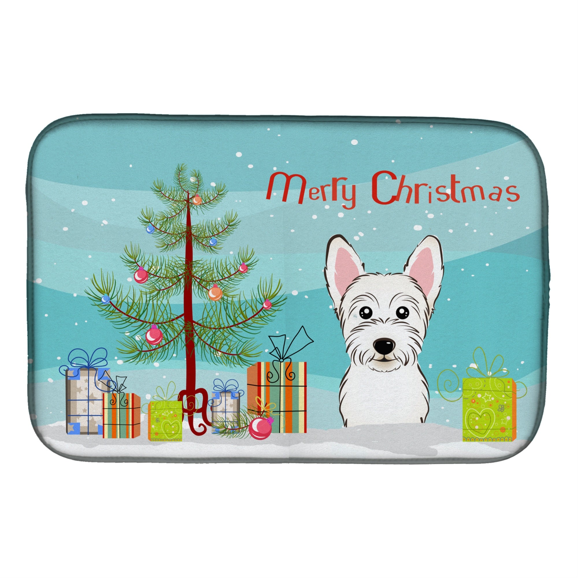 'Caroline'S Treasures Bb1598Ddm Dish Drying Mat, 14'''' X 21'''', Christmas Tree''