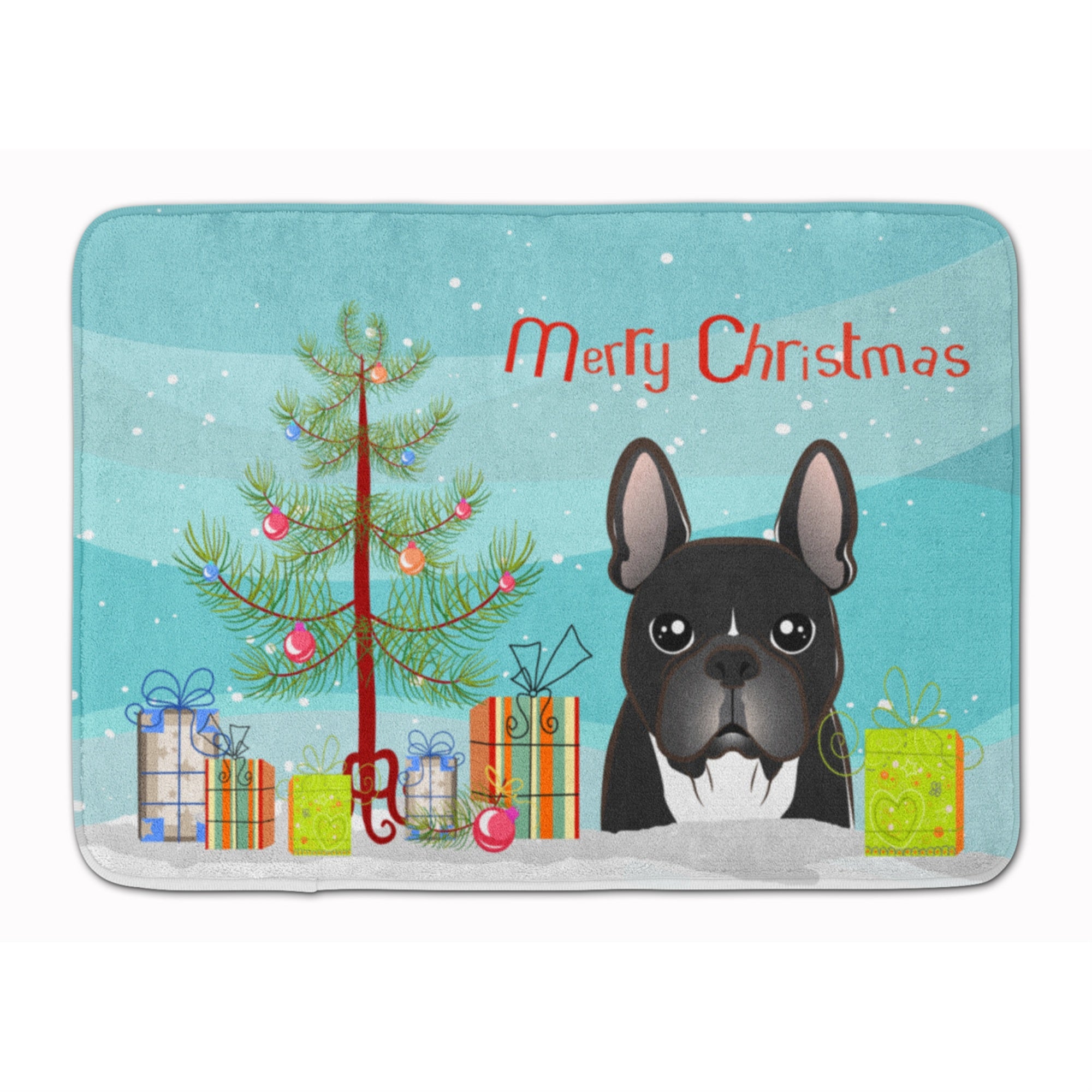 'Caroline'S Treasures Christmas Tree And French Bulldog Floor Mat, 19'''' X 27'''', Multicolor''