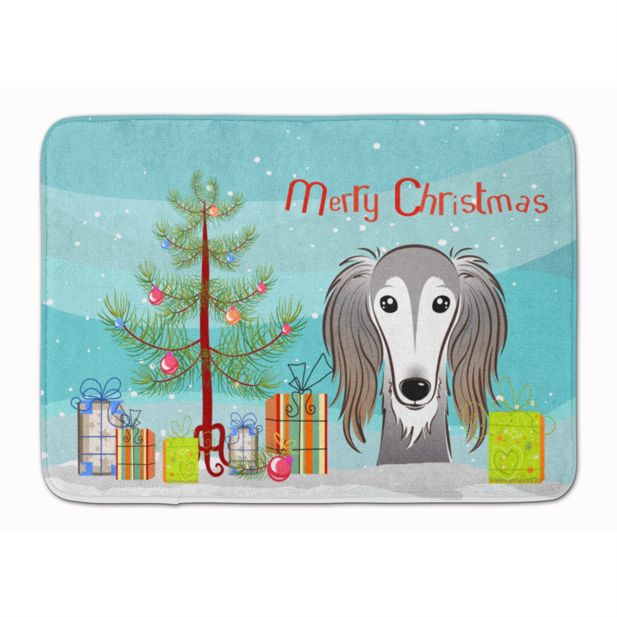'Caroline'S Treasures Christmas Tree And Saluki Floor Mat, 19'''' X 27'''', Multicolor''