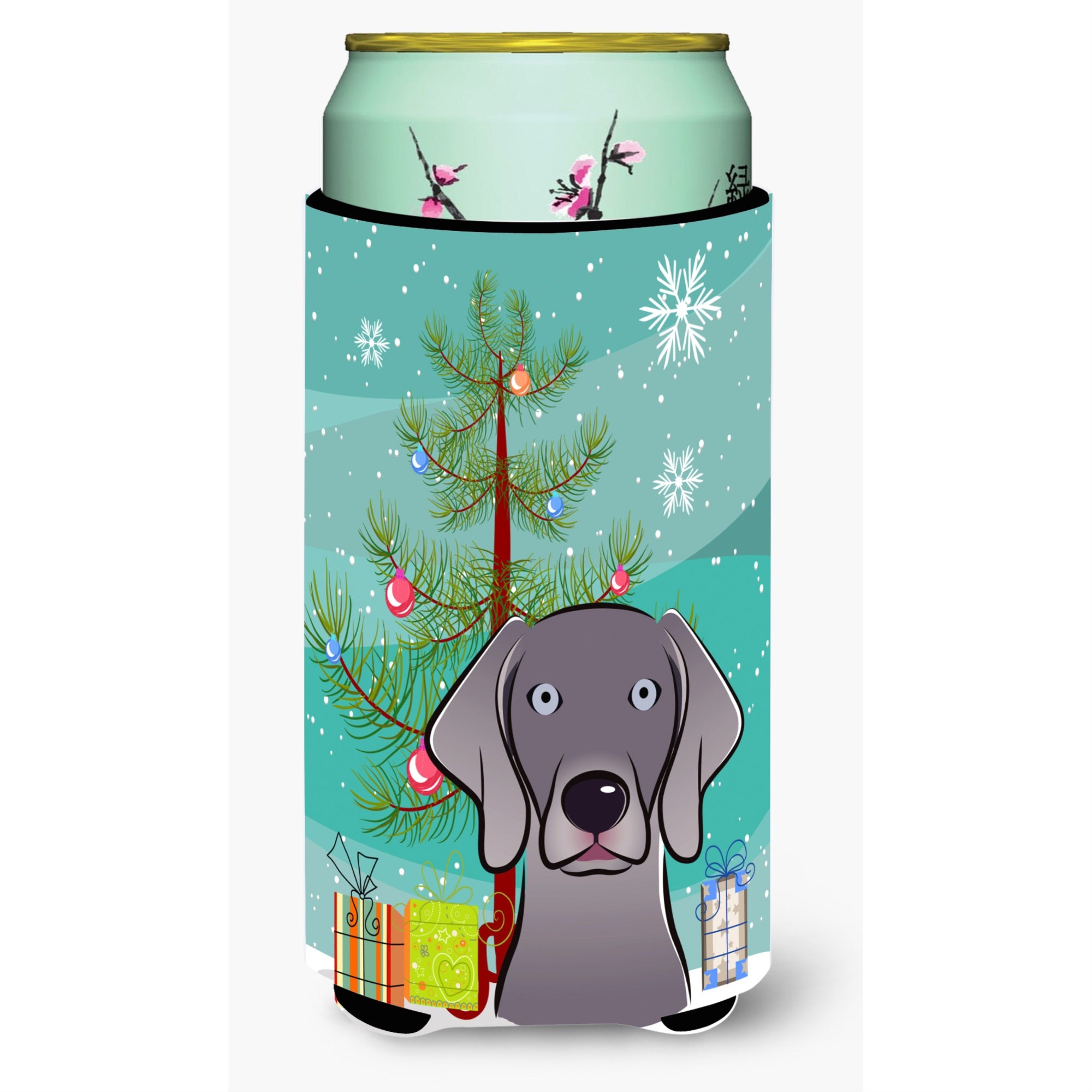 'Caroline'S Treasures Christmas Tree And Weimaraner Tall Boy Koozie Hugger, Multicolor''