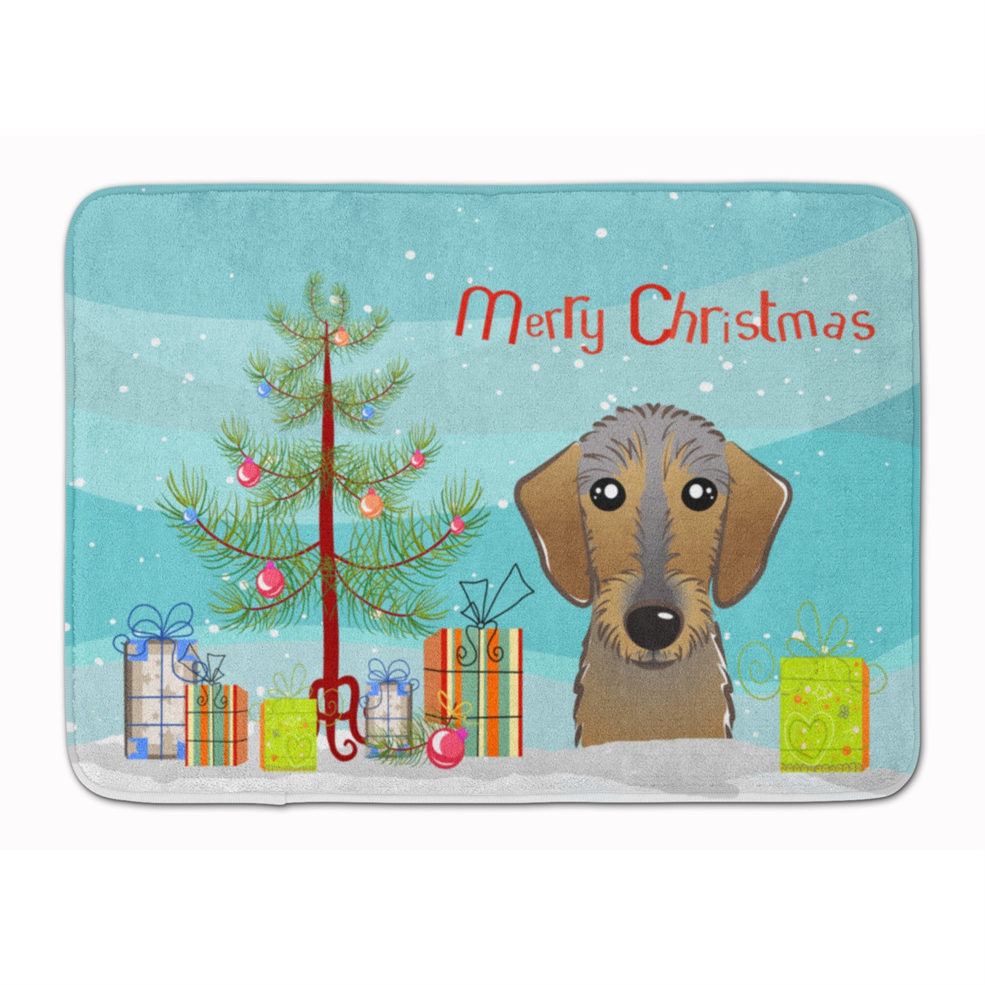 'Caroline'S Treasures Christmas Tree And Wirehaired Dachshund Floor Mat, 19'''' X 27'''', Multicolor''