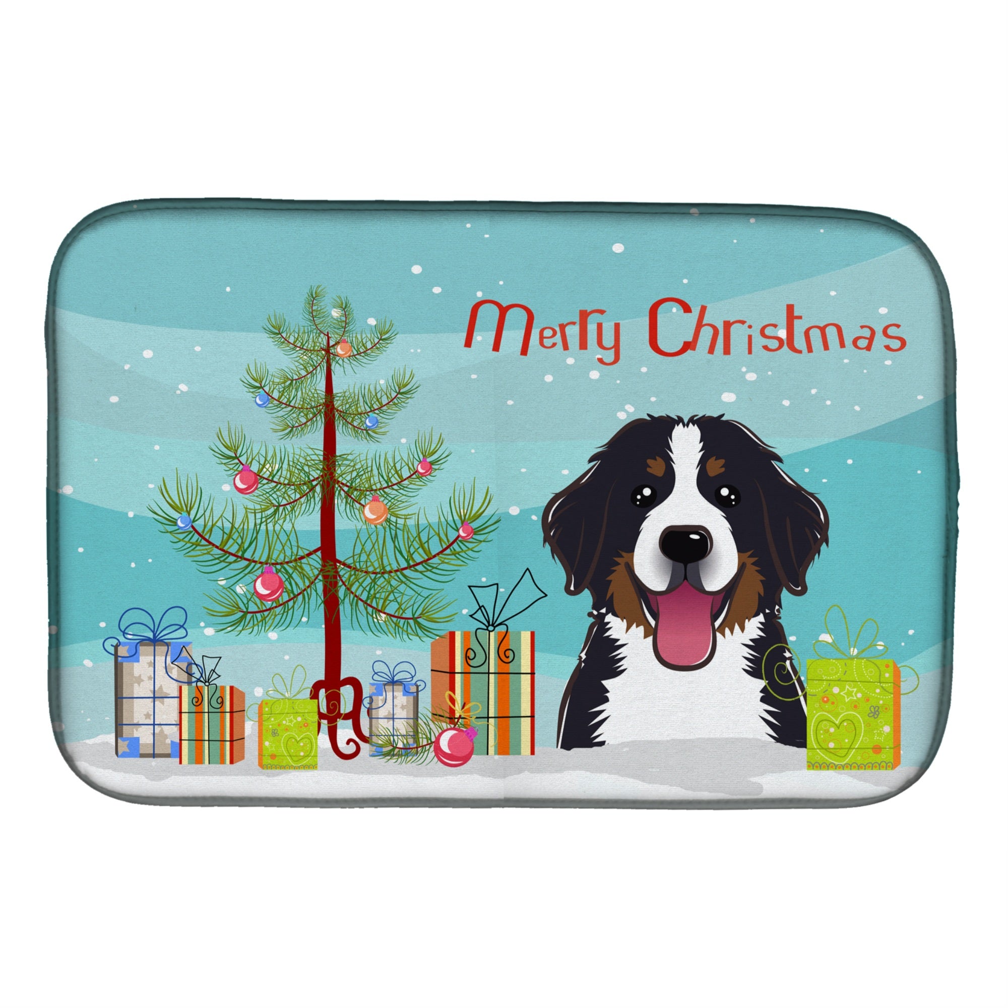 'Caroline'S Treasures Bb1609Ddm Dish Drying Mat, 14'''' X 21'''', Christmas Tree''